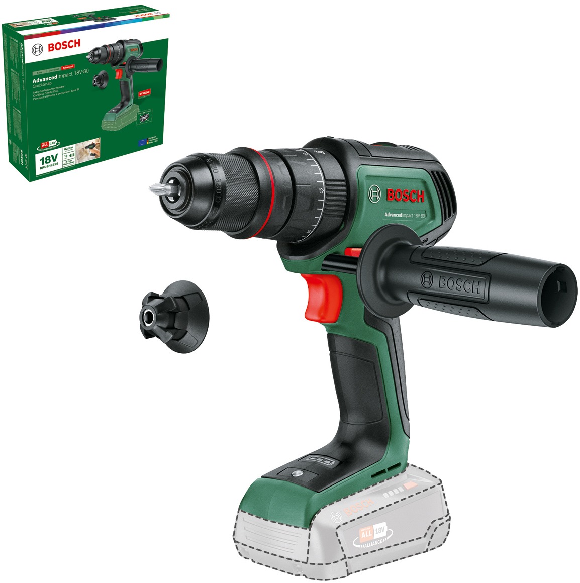 BOSCH AdvancedImpact 18V-80 Quicksnap (bez aku)