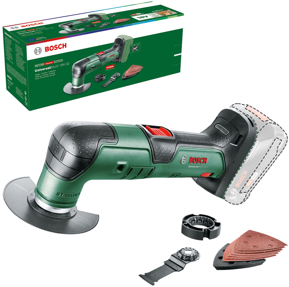 BOSCH Oscilačná brúska AKU UniversalMulti 18V-32 0.603.105.000 (bez AKU)