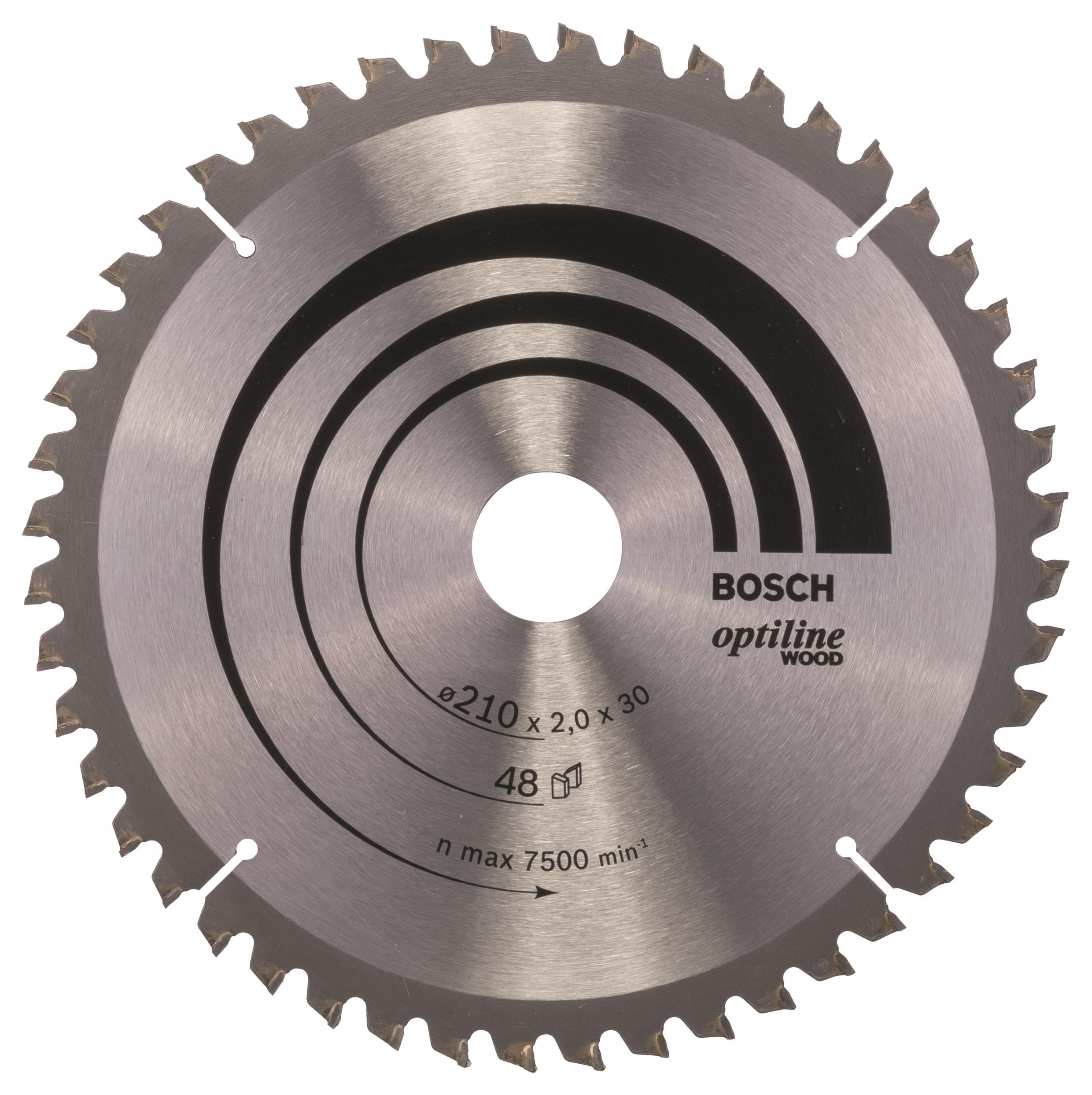 Bosch Pílový kotúč Optiline Wood 210 × 30 × 2,0 mm, 48 2.608.640.430