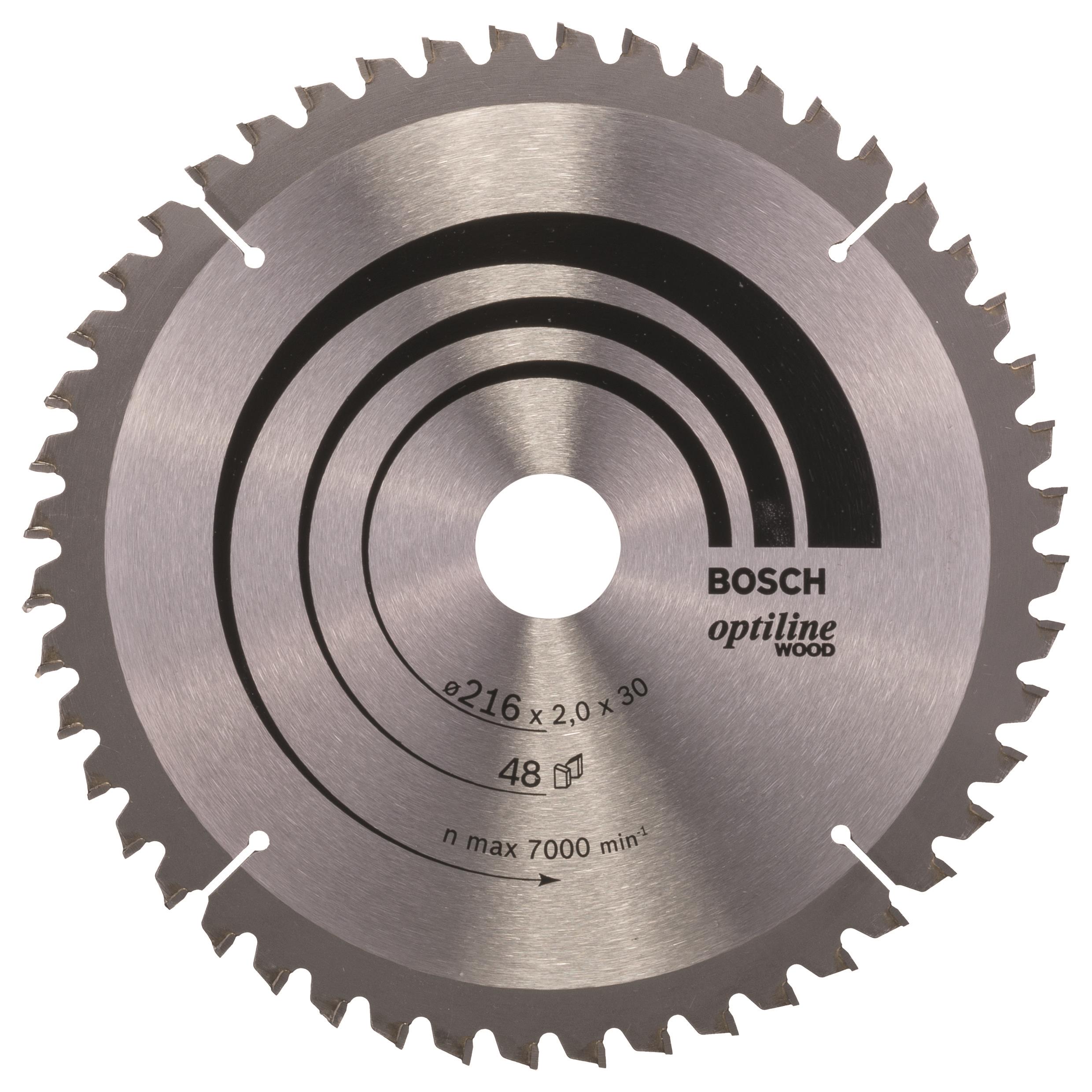 Bosch Pílový kotúč Optiline Wood 216 × 30 × 2,0 mm, 48 2.608.640.432