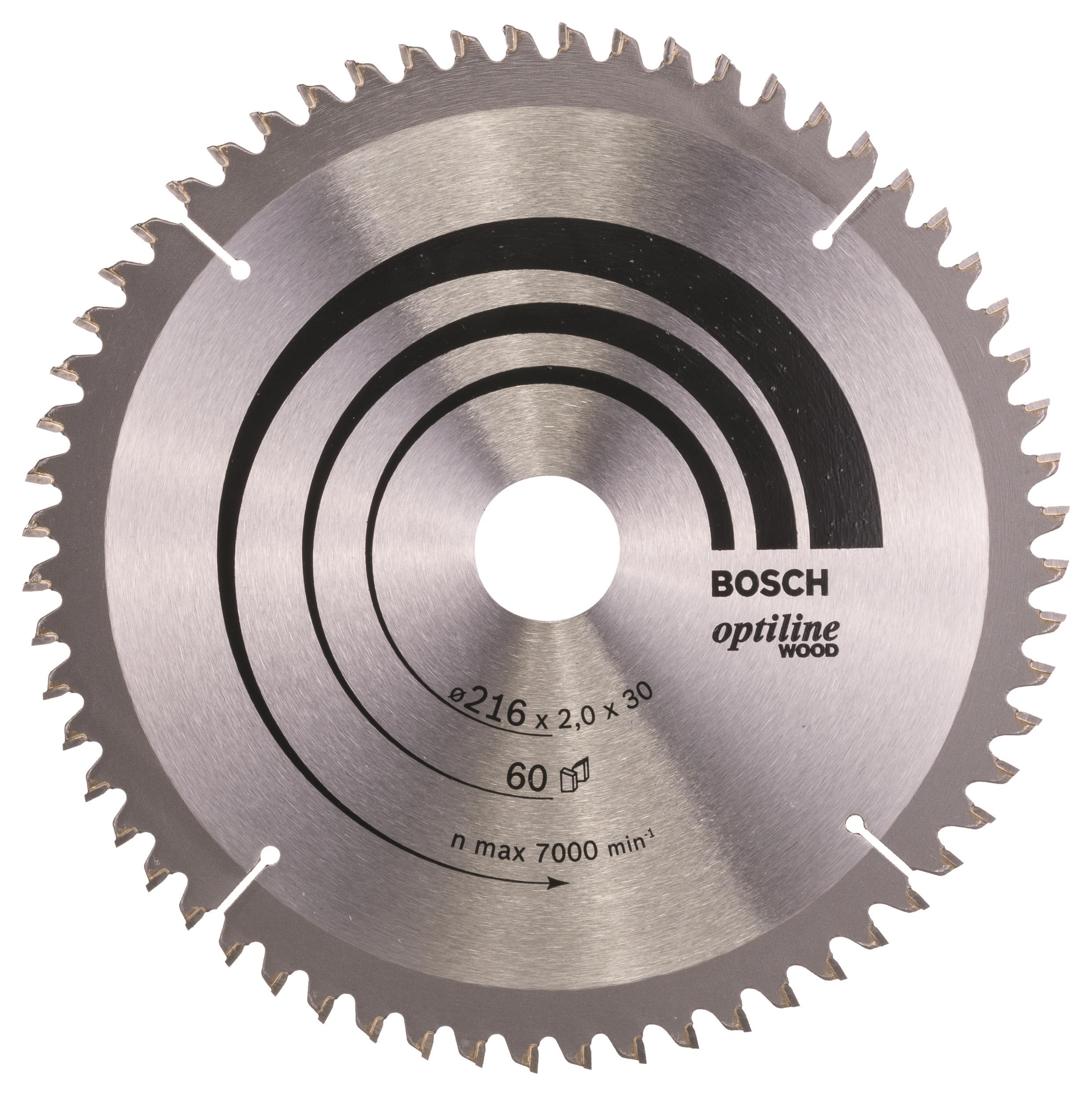 Bosch Pílový kotúč Optiline Wood 216 × 30 × 2,0 mm, 60 2.608.640.433