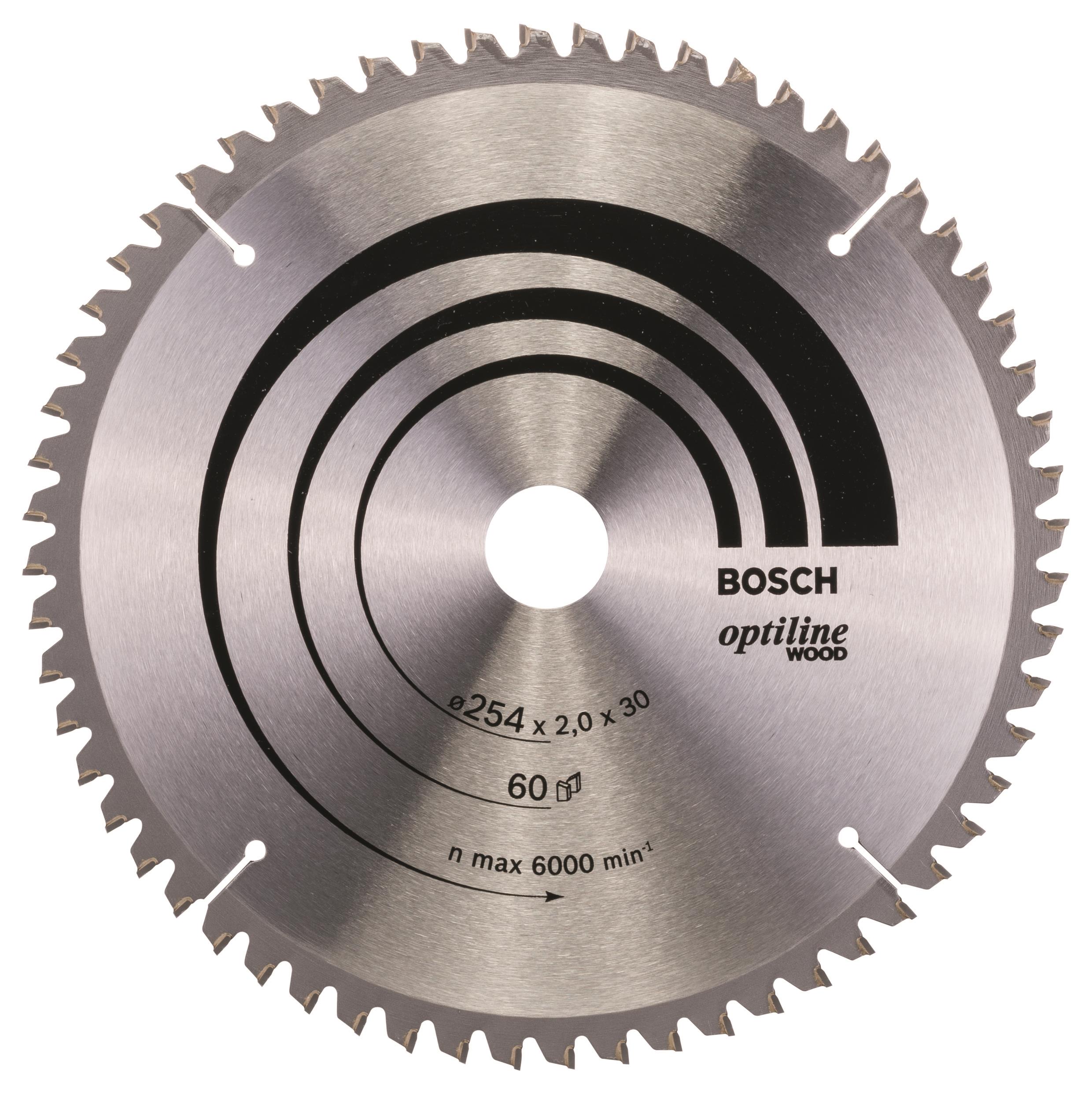 Bosch Pílový kotúč Optiline Wood 254 × 30 × 2,0 mm, 60 2.608.640.436