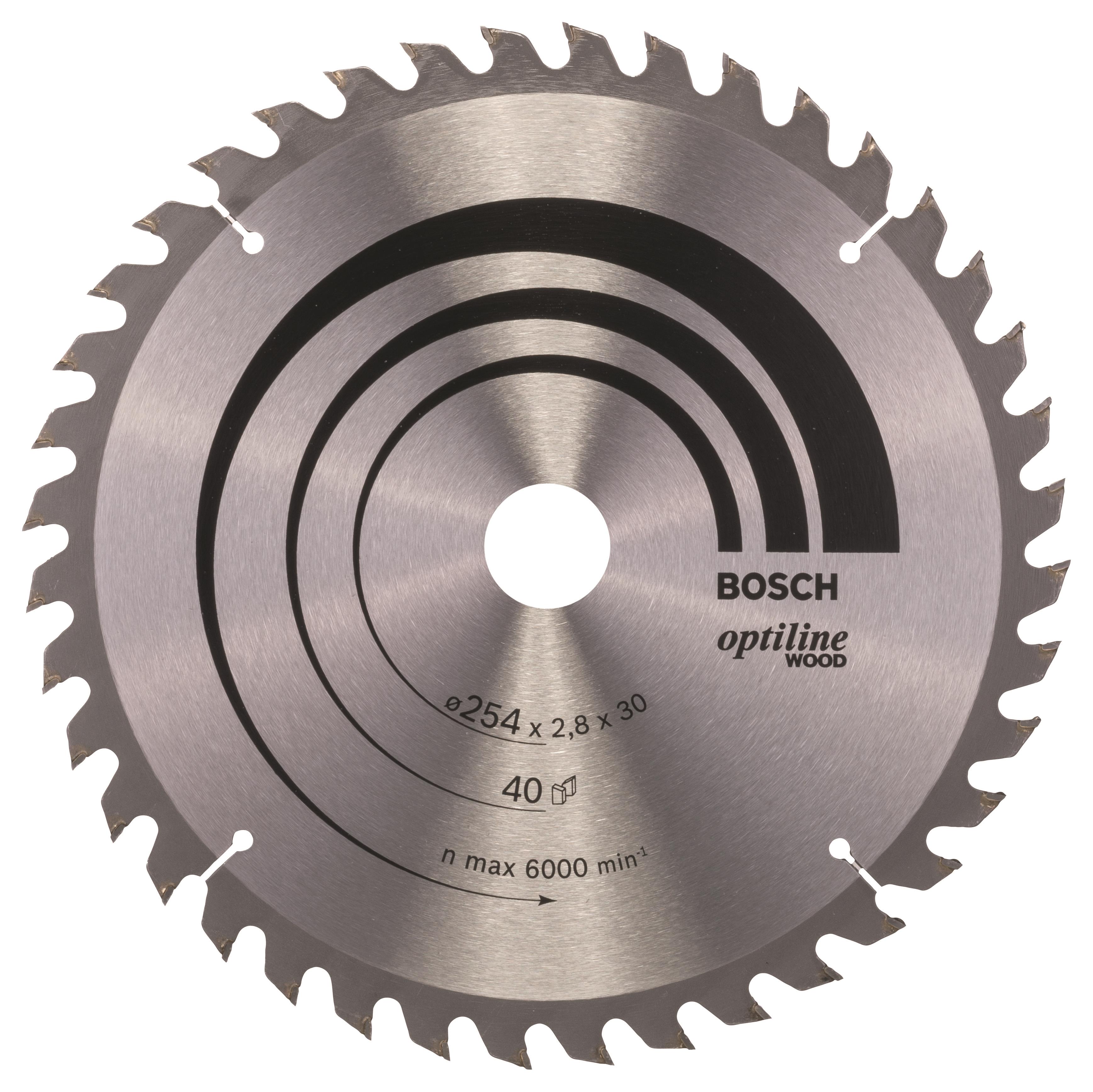 Bosch Pílový kotúč Optiline Wood 254 × 30 × 2,8 mm, 40 2.608.640.443