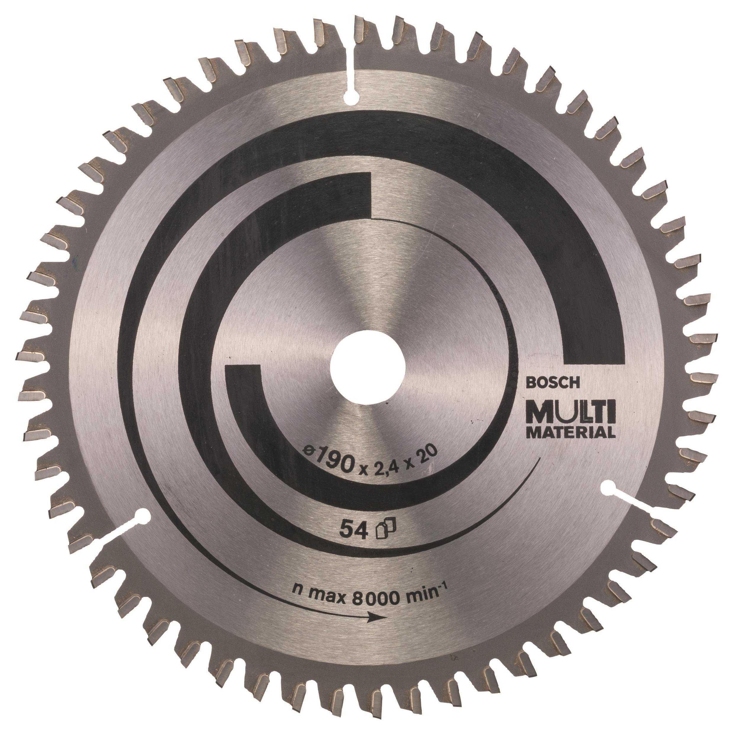 Bosch Pílový kotúč Multi Material 190 × 20/16 × 2,4 mm; 54 2.608.640.508