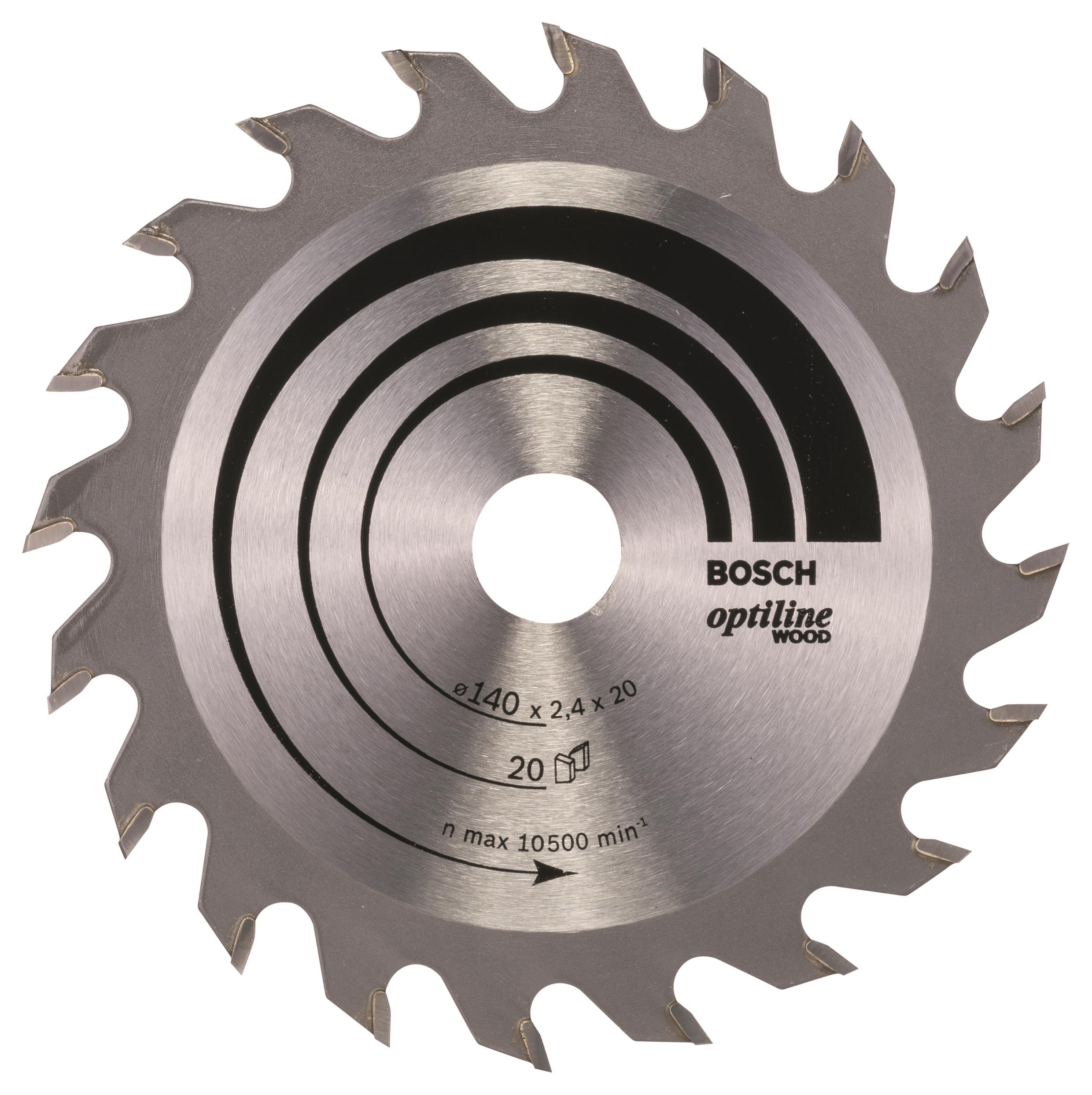 Bosch Pílový kotúč Optiline Wood 140 × 20/12,7 × 2,4 mm, 20 2.608.640.586