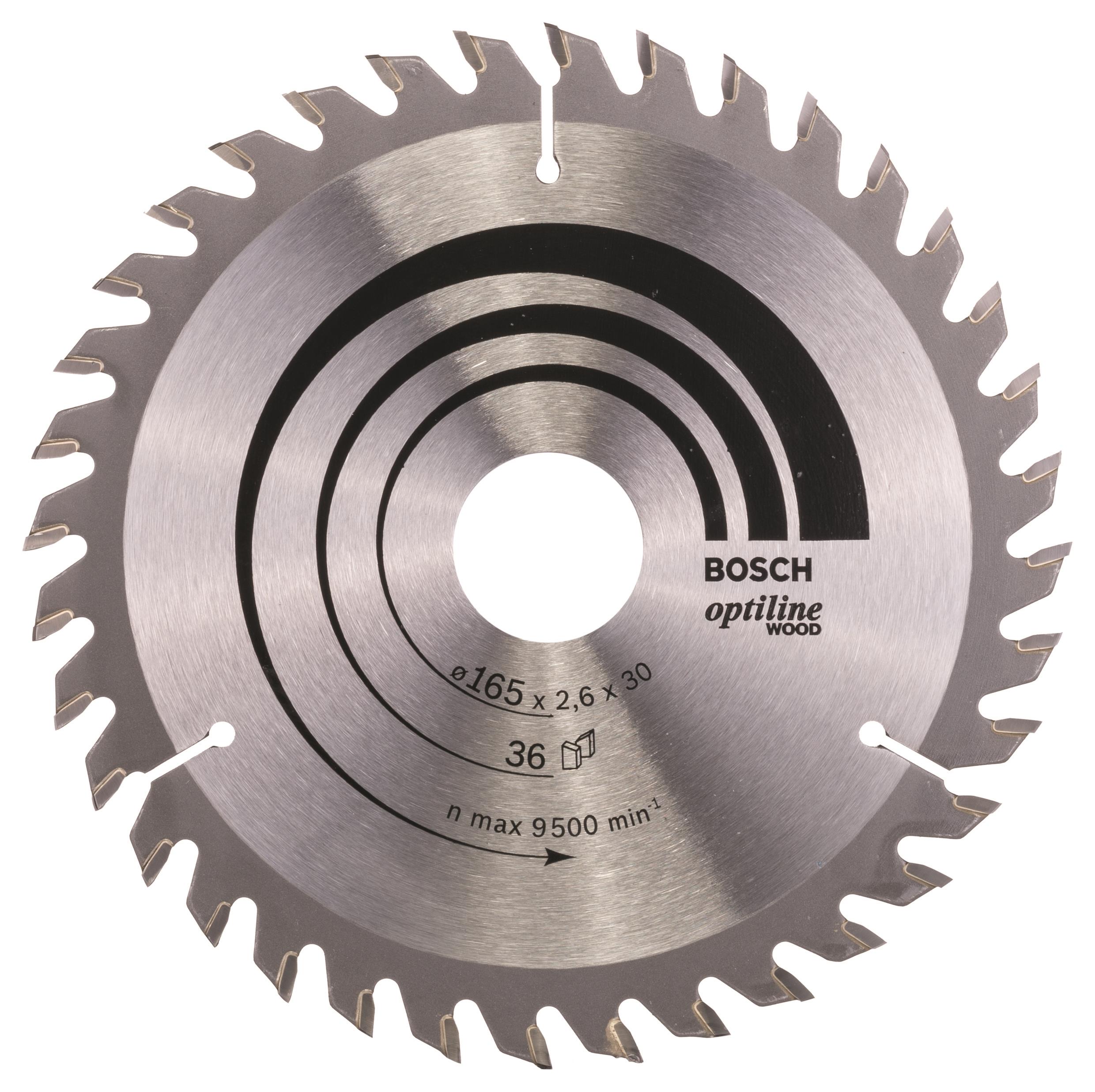 Bosch Pílový kotúč Optiline Wood 165 × 30 × 2,6 mm, 36 2.608.640.603