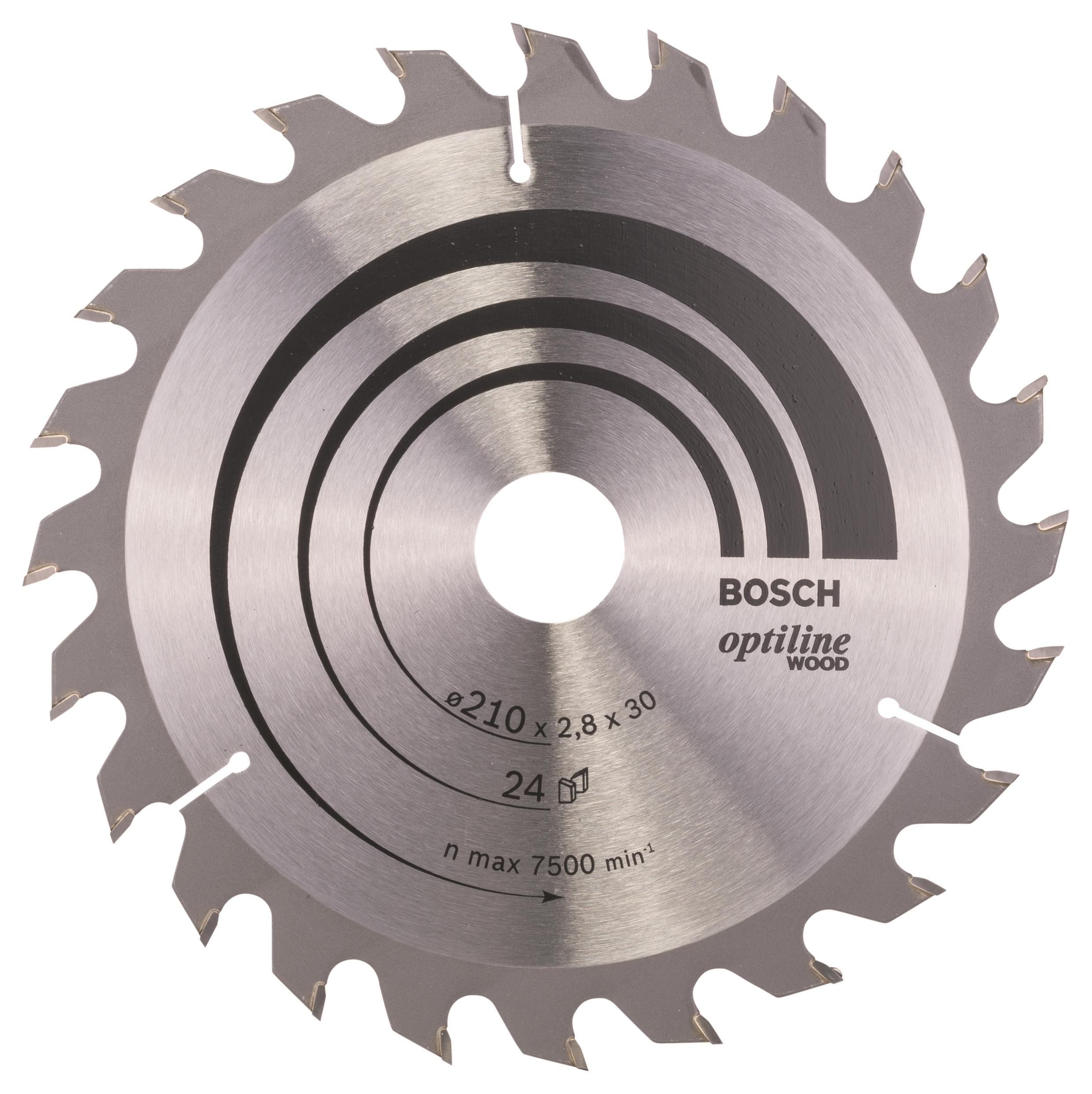 Bosch Pílový kotúč Optiline Wood 210 × 30 × 2,8 mm, 24 2.608.640.621