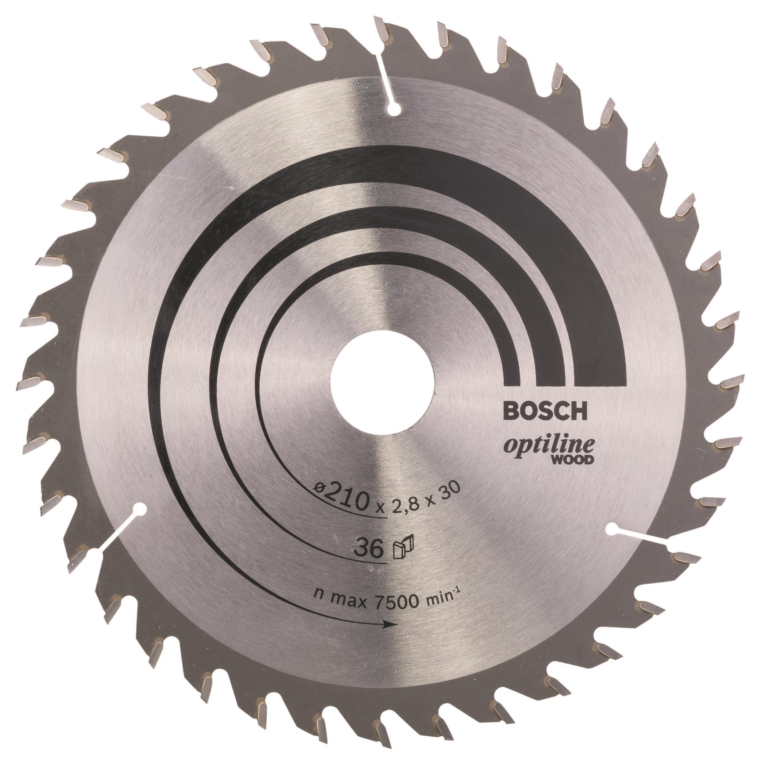 Bosch Pílový kotúč Optiline Wood 210 × 30 × 2,8 mm, 36 2.608.640.622