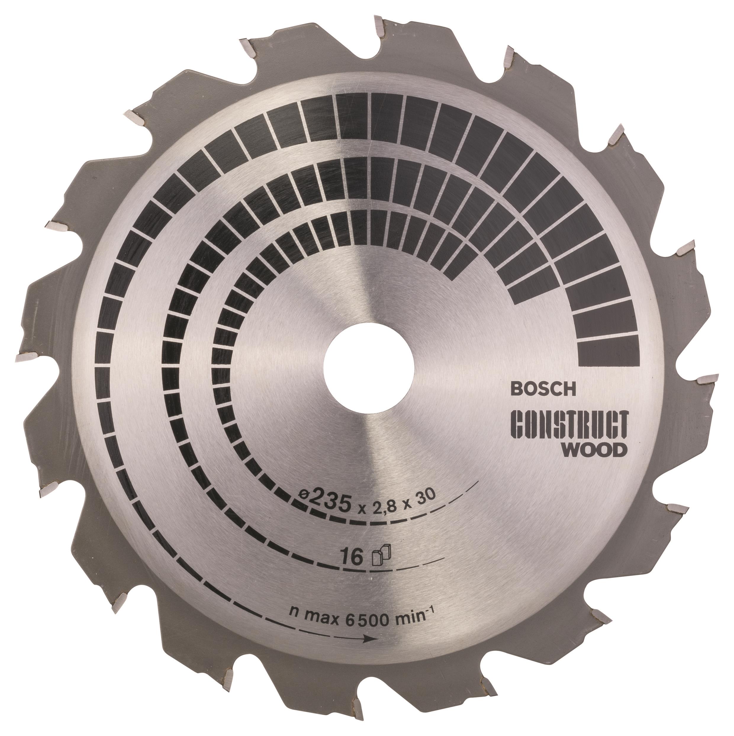 Bosch Pílový kotúč Construct Wood 235 × 30/25 × 2,8 mm; 16 2.608.640.636