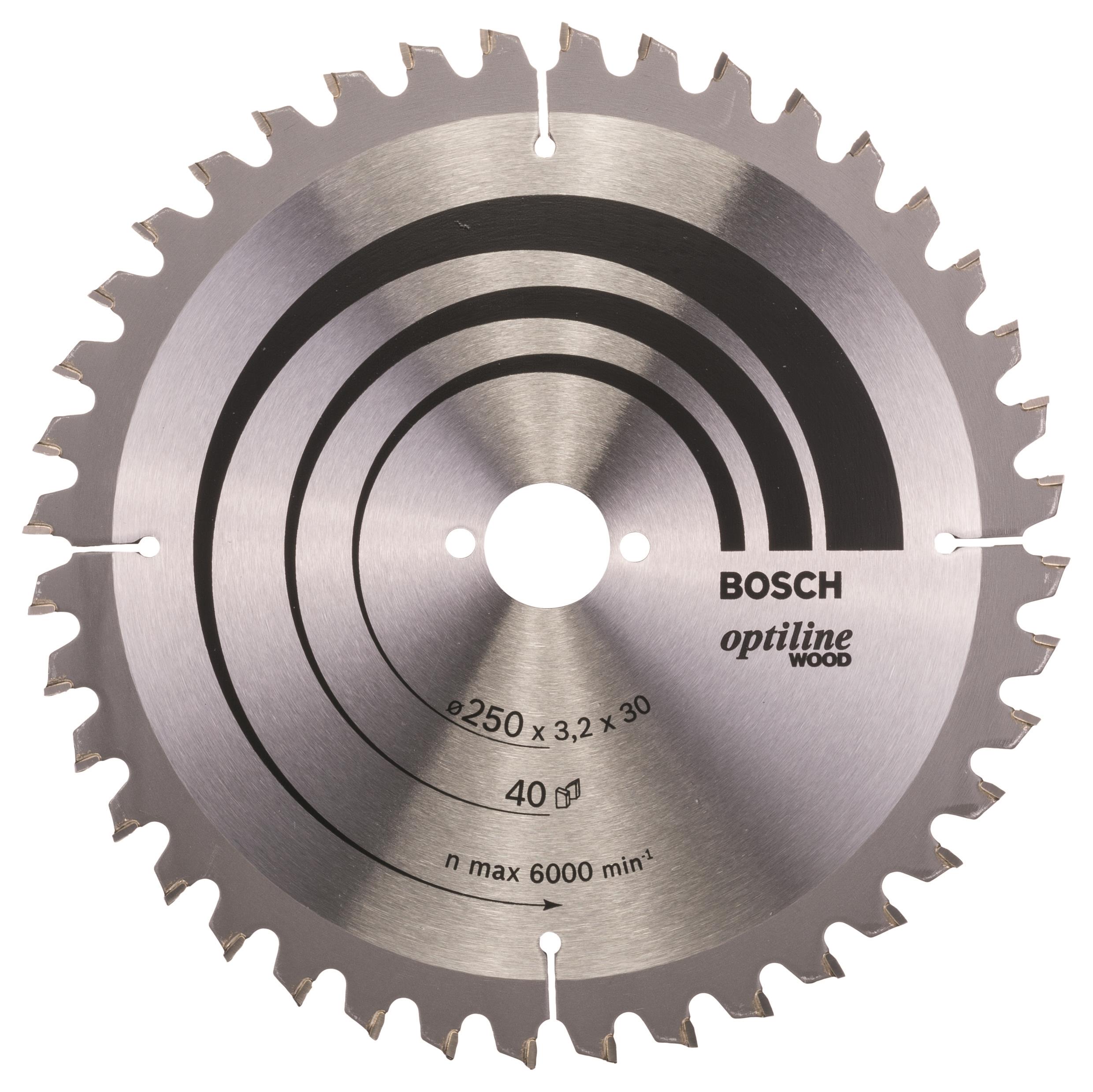 Bosch Pílový kotúč Optiline Wood 250 × 30 × 3,2 mm, 40 2.608.640.643
