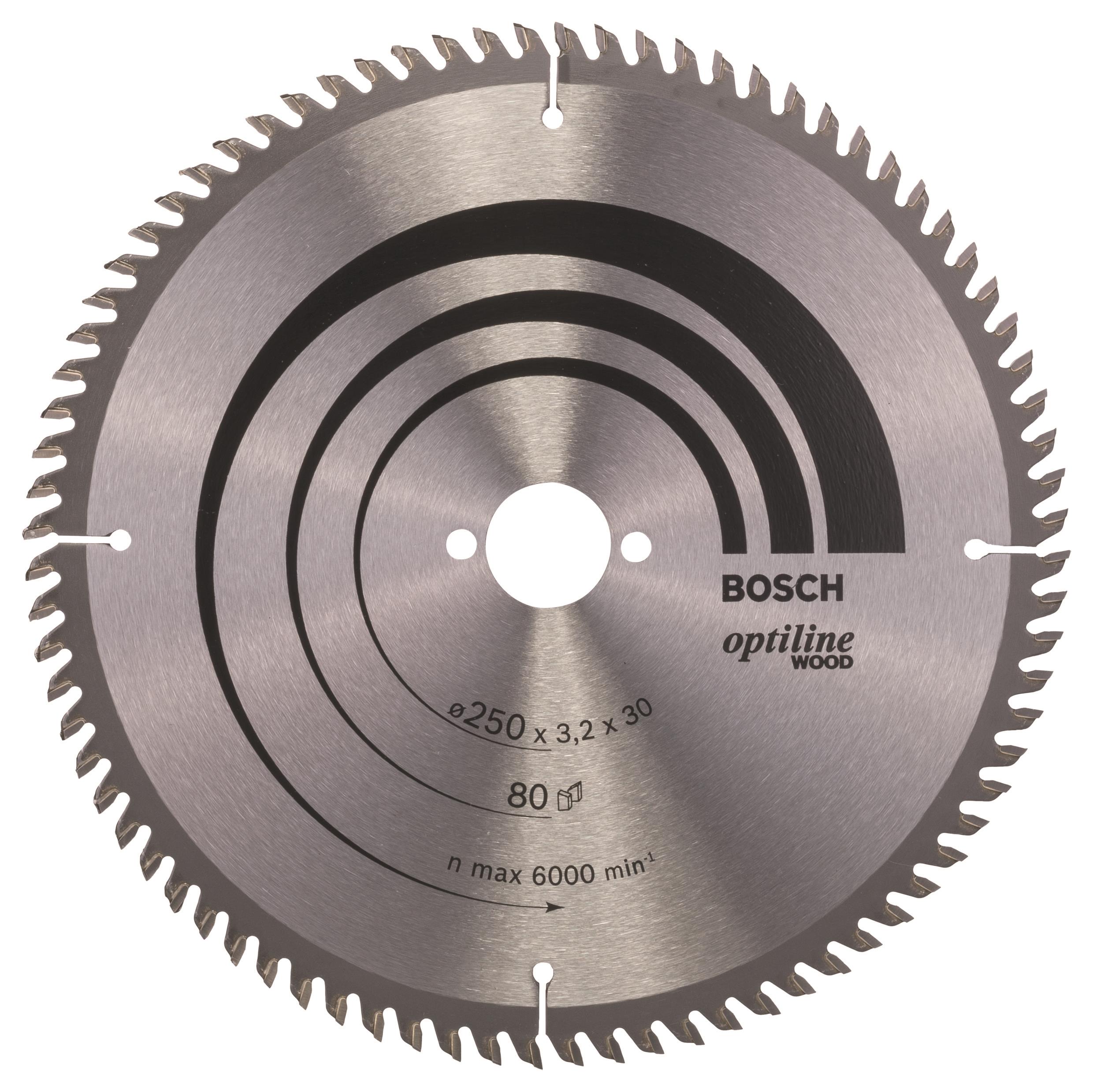 Bosch Pílový kotúč Optiline Wood 250 × 30 × 3,2 mm, 80 2.608.640.660