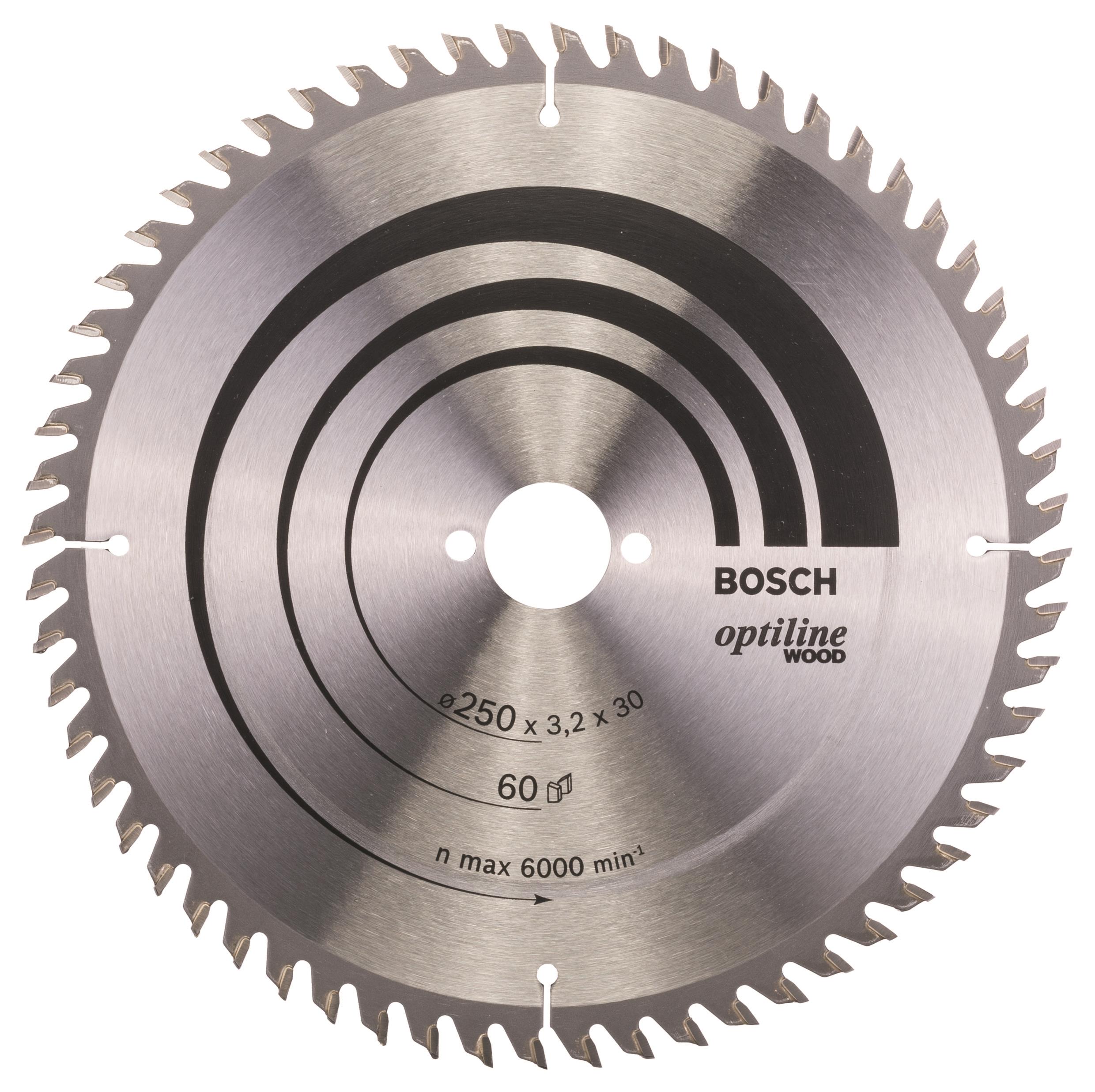 Bosch Pílový kotúč Optiline Wood 250 × 30 × 3,2 mm, 60 2.608.640.665