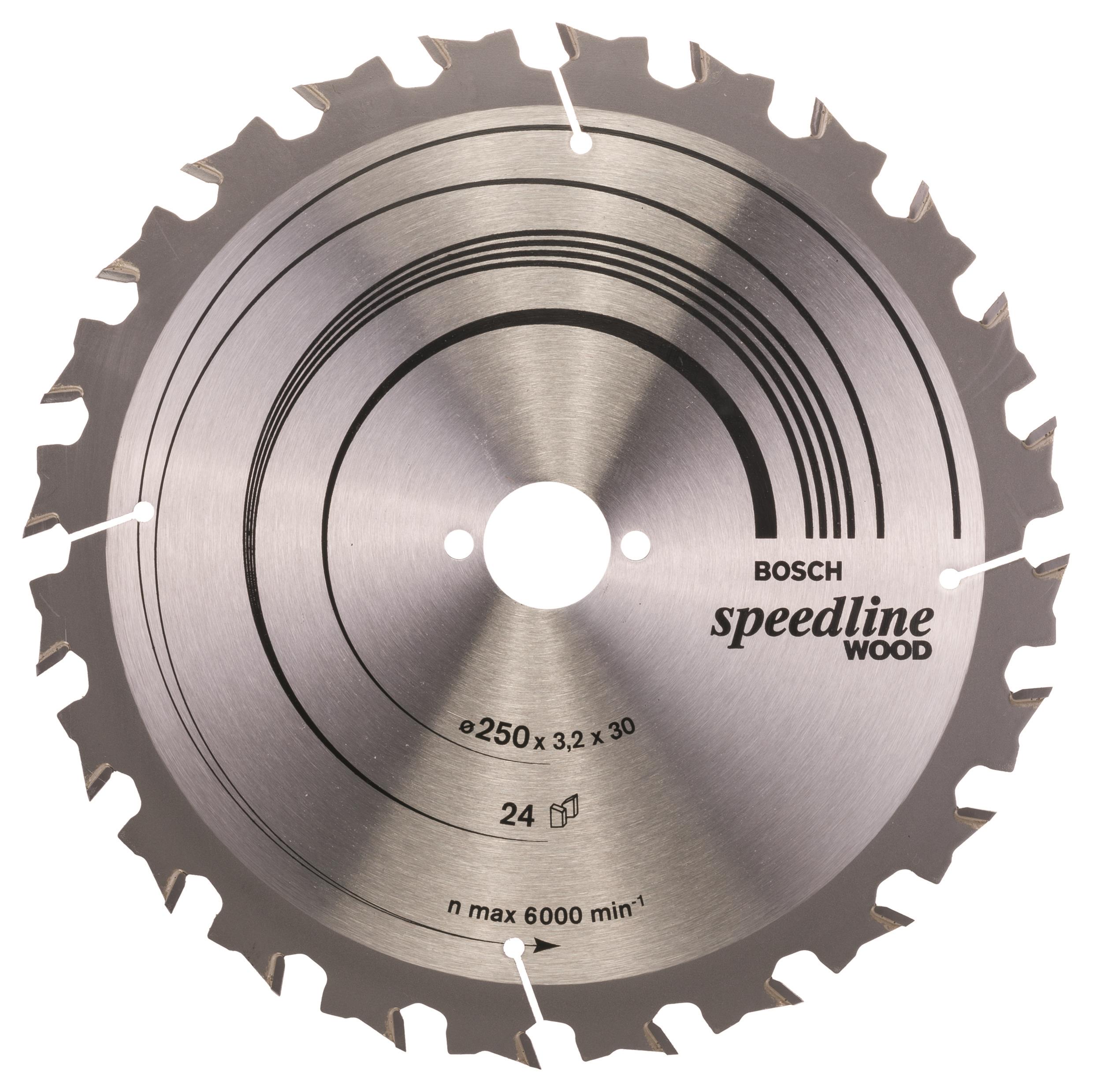 Bosch Pílový kotúč Speedline Wood 250 × 30 × 3,2 mm, 24 2.608.640.680