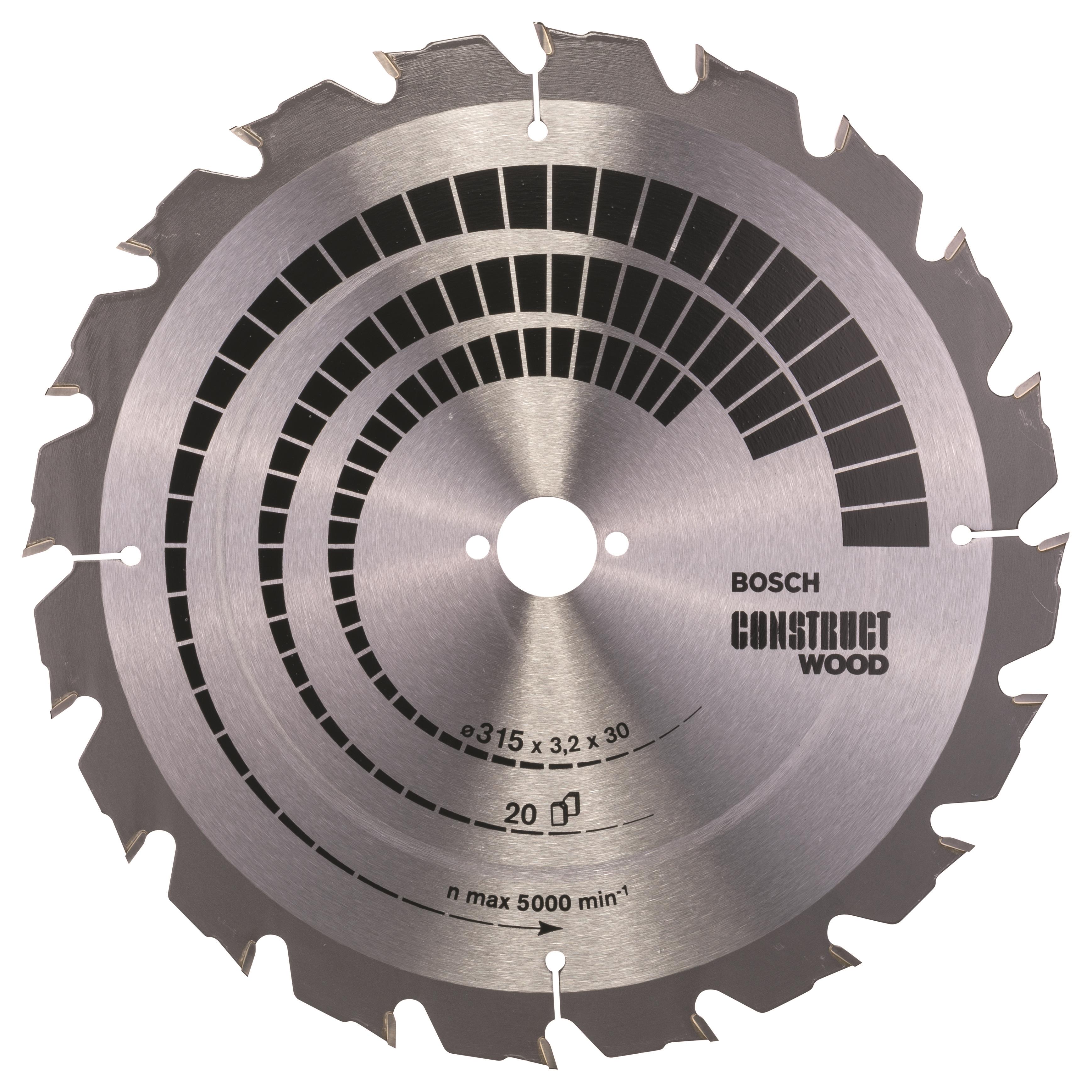 Bosch Pílový kotúč Construct Wood 315 × 30 × 3,2 mm; 20 2.608.640.691