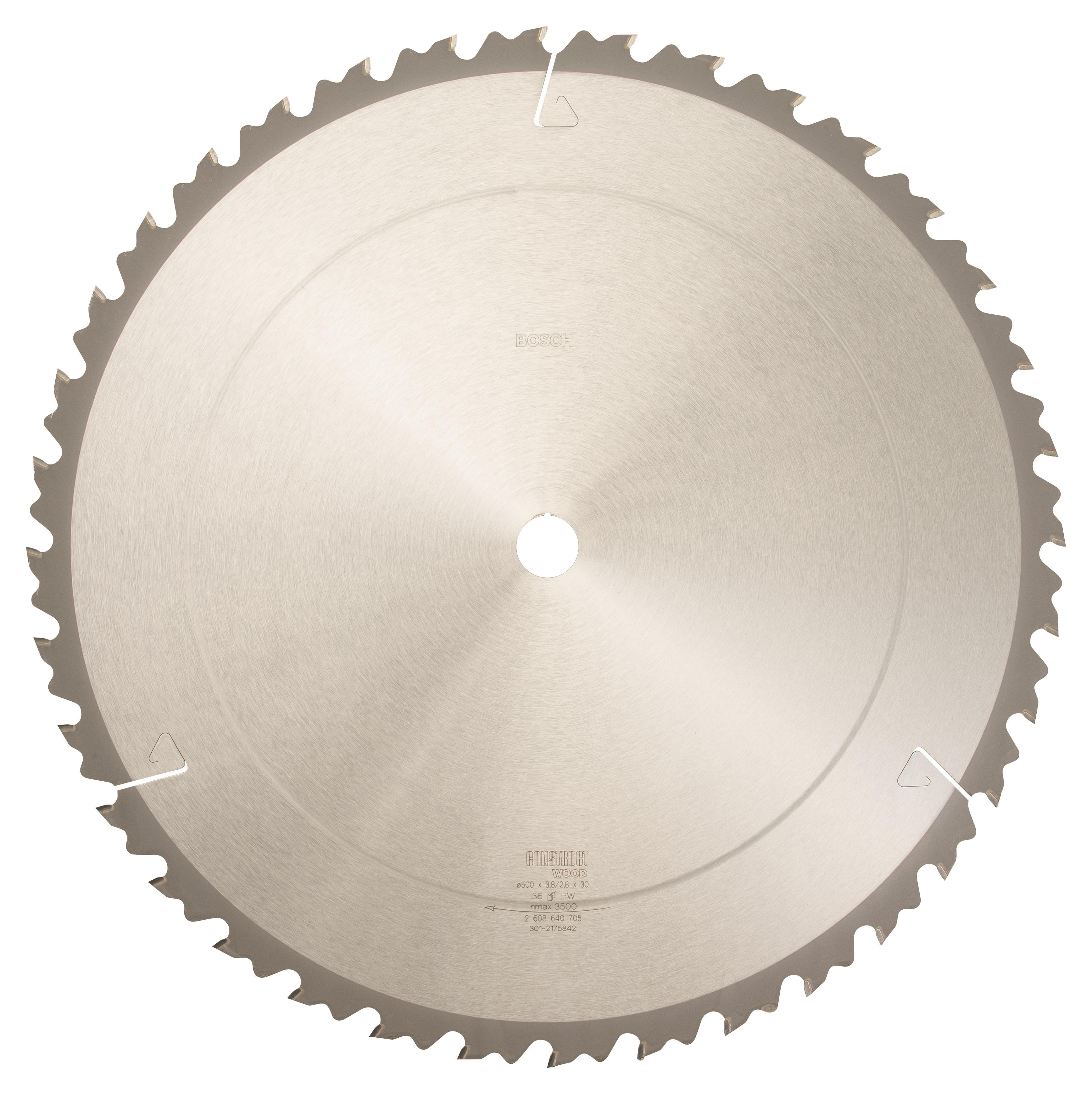Bosch Pílový kotúč Construct Wood 500 × 30 × 3,8 mm; 36 2.608.640.705