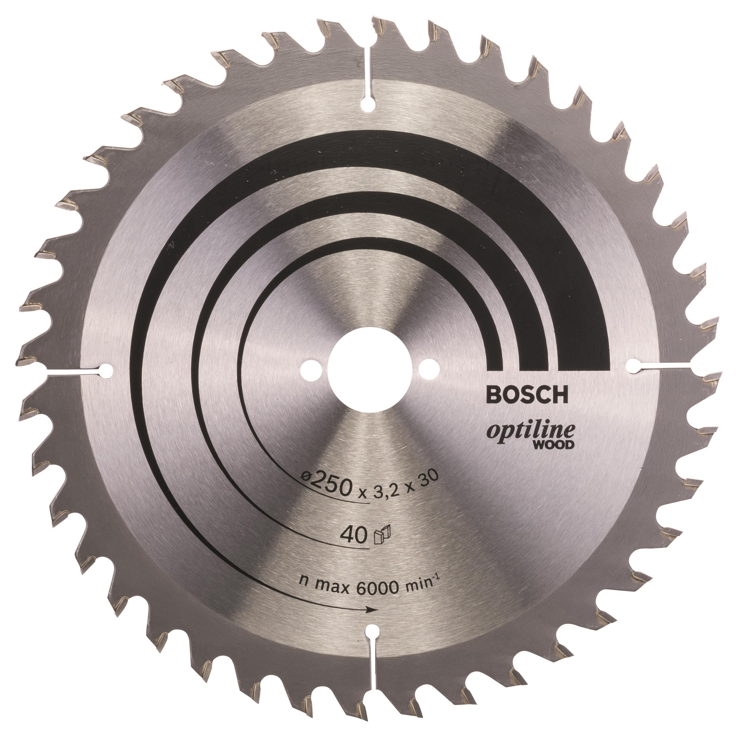 Bosch Pílový kotúč Optiline Wood 250 × 30 × 3,2 mm, 40 2.608.640.728