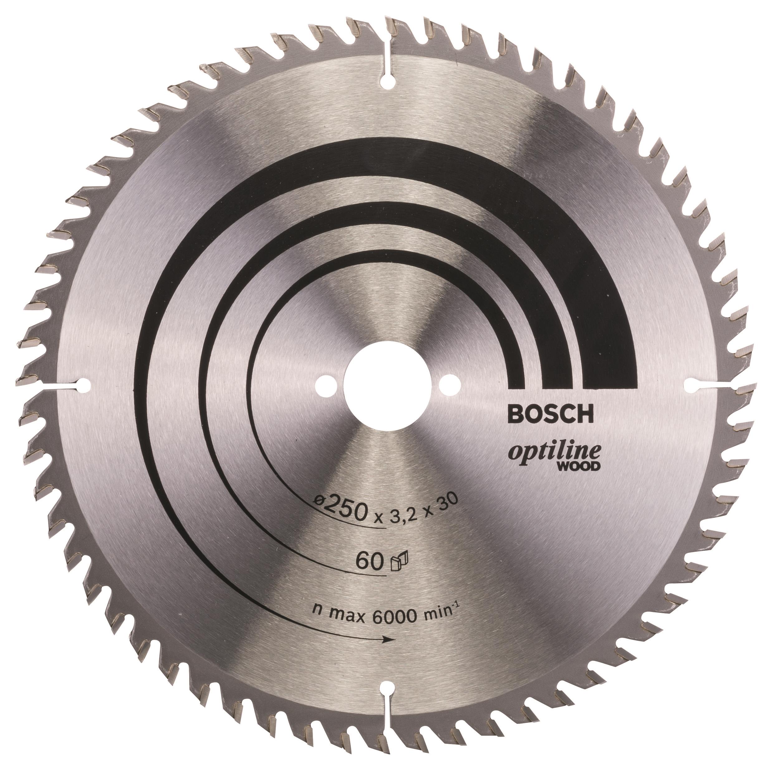 Bosch Pílový kotúč Optiline Wood 250 × 30 × 3,2 mm, 60 2.608.640.729
