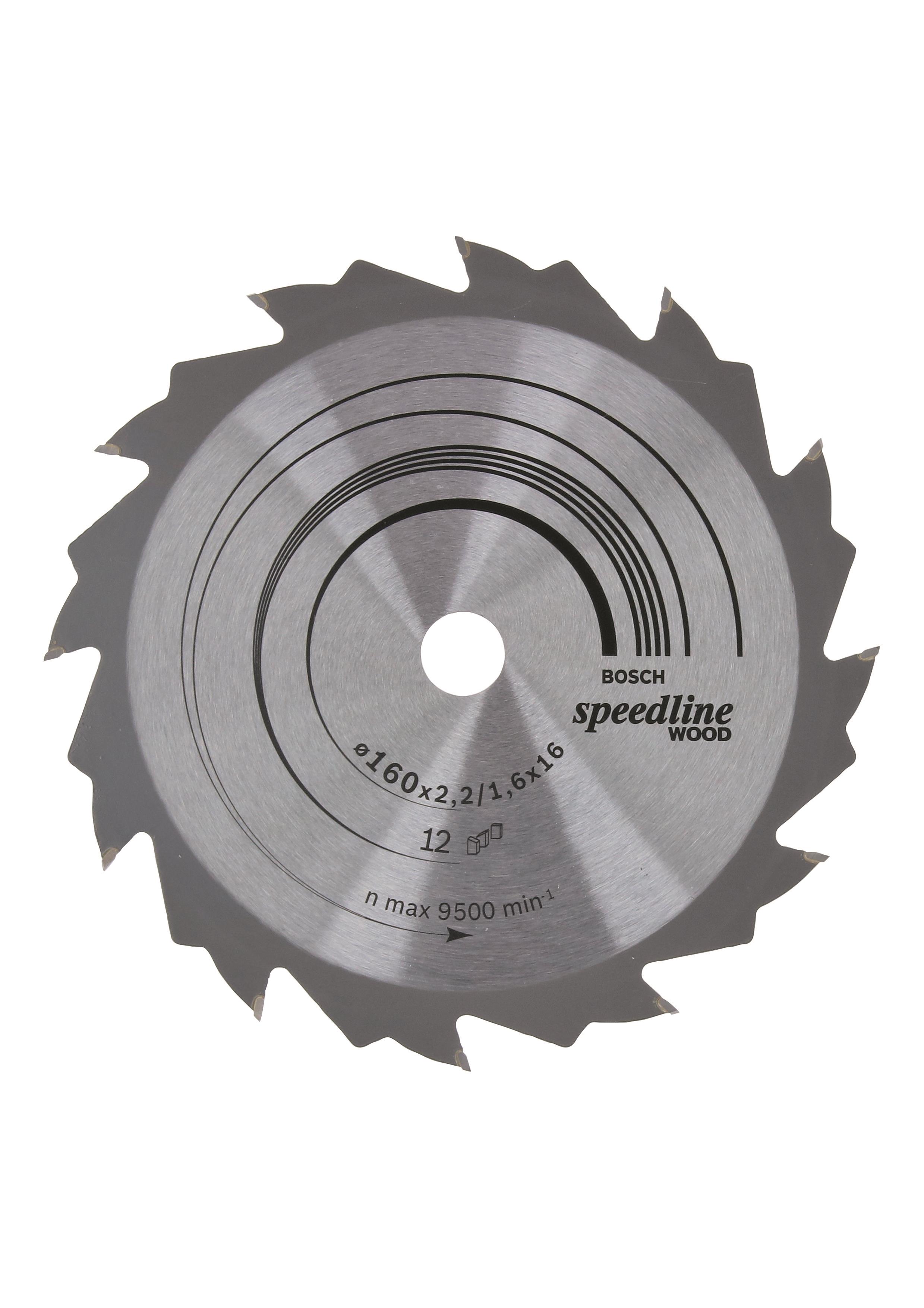 Bosch Pílový kotúč Speedline Wood 160 × 16 × 2,2 mm, 12 2.608.640.784