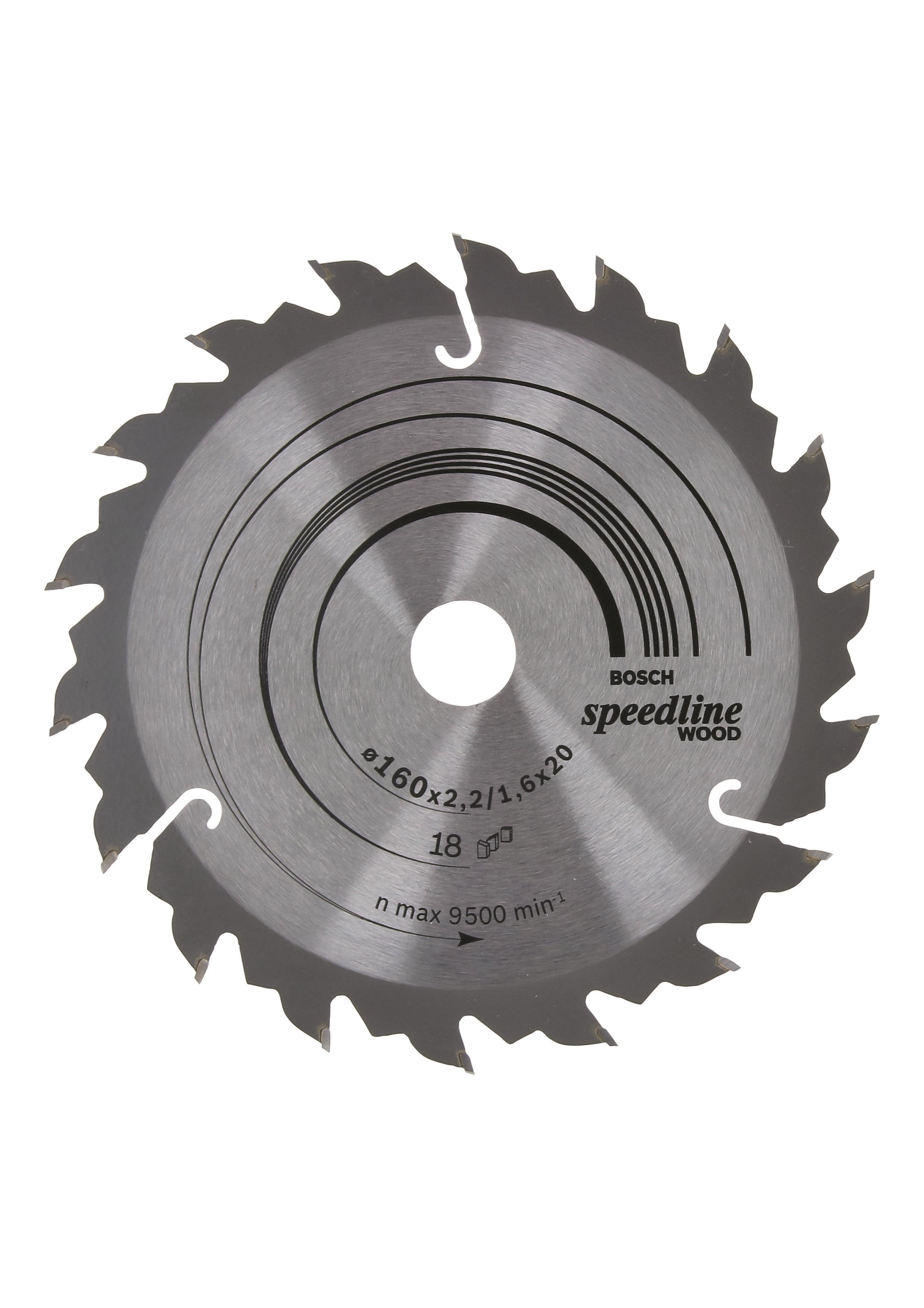 Bosch Pílový kotúč Speedline Wood 160 × 20 × 2,2 mm, 18 2.608.640.787