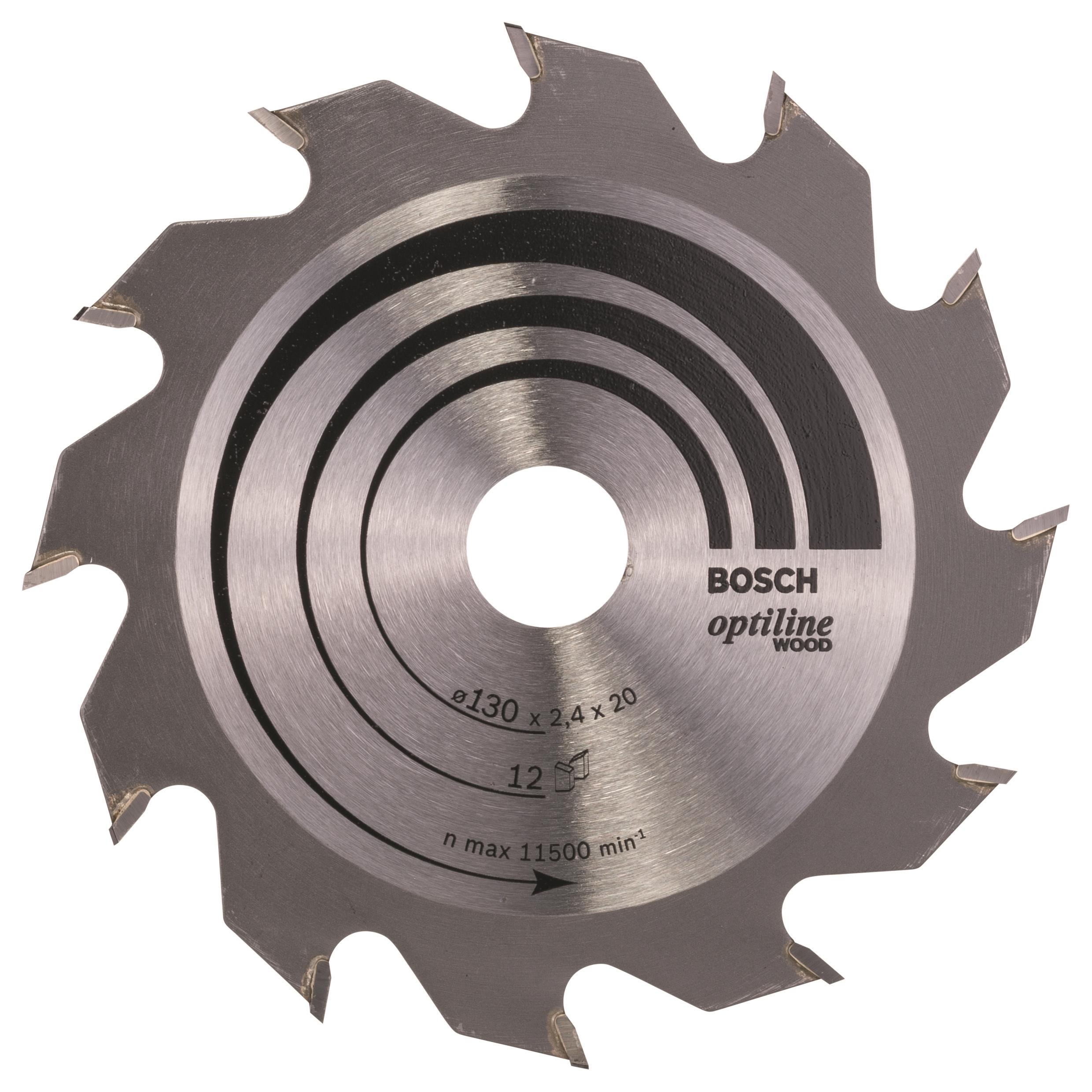 Bosch Pílový kotúč Optiline Wood 130 × 20/16 × 2,4 mm, 12 2.608.641.167