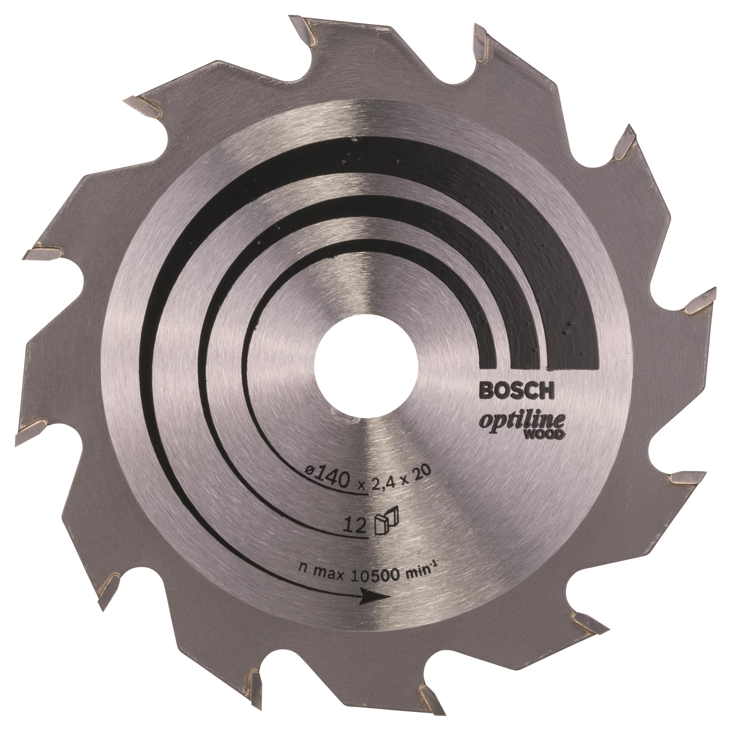 Bosch Pílový kotúč Optiline Wood 140 × 20/12,7 × 2,4 mm, 12 2.608.641.168