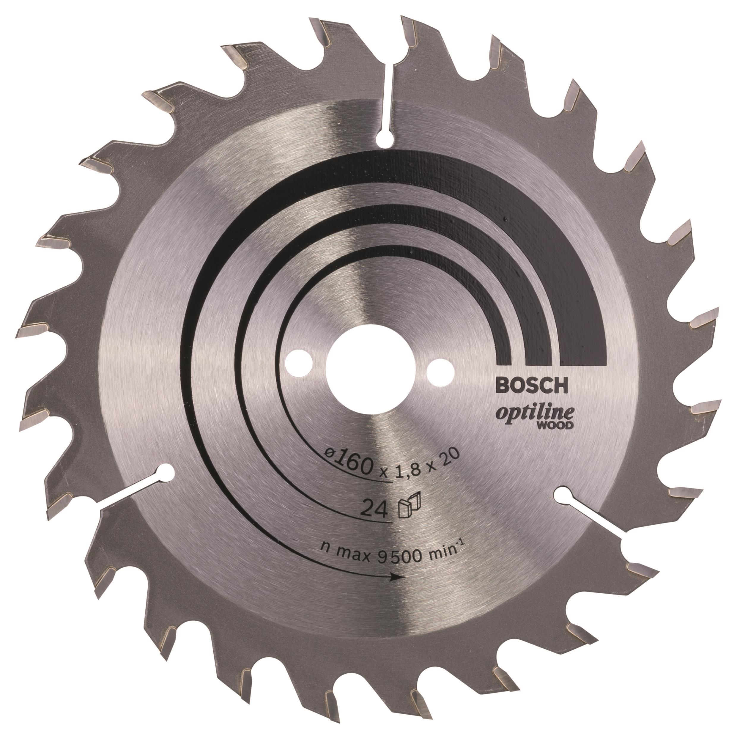 Bosch Pílový kotúč Optiline Wood 160 × 20/16 × 1,8 mm, 24 2.608.641.171