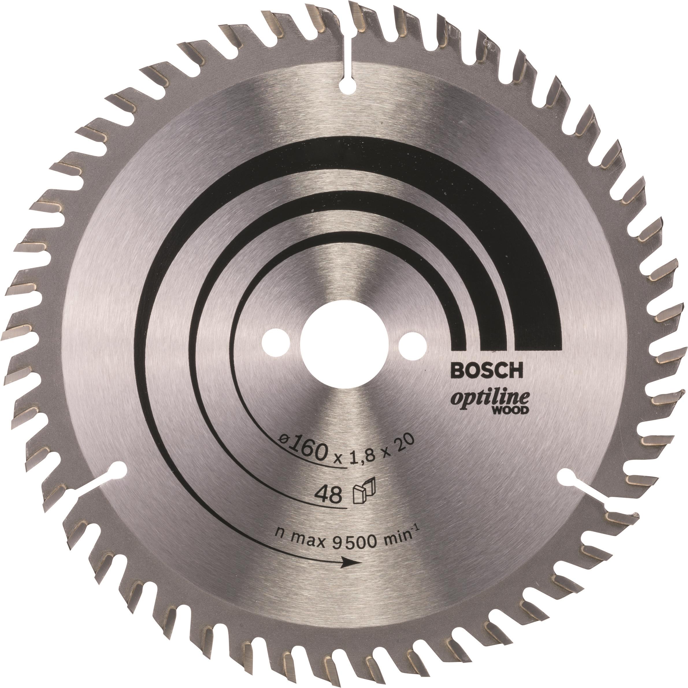 Bosch Pílový kotúč Optiline Wood 160 × 20/16 × 1,8 mm, 48 2.608.641.172
