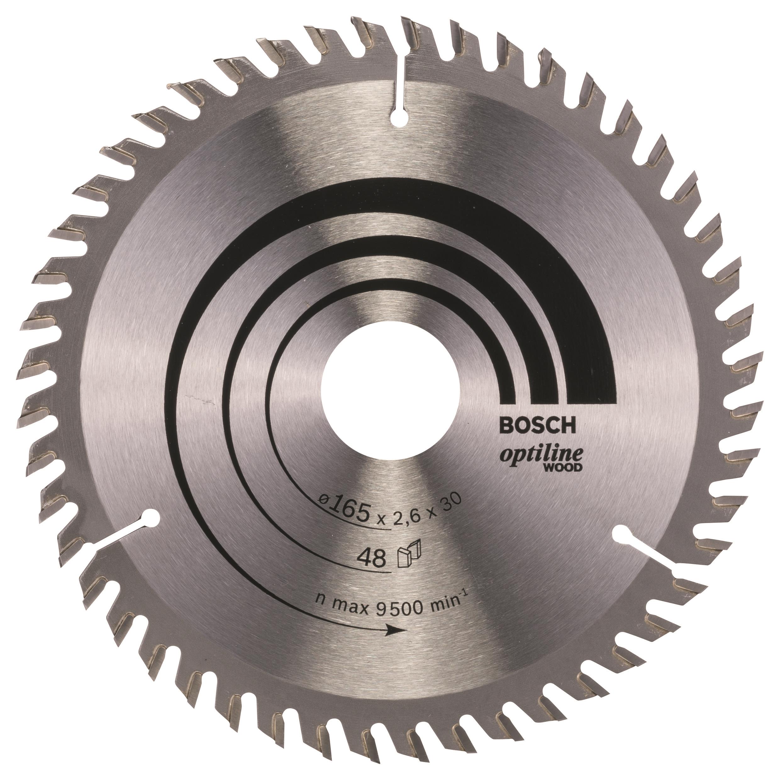 Bosch Pílový kotúč Optiline Wood 165 × 30 × 2,6 mm, 48 2.608.641.175