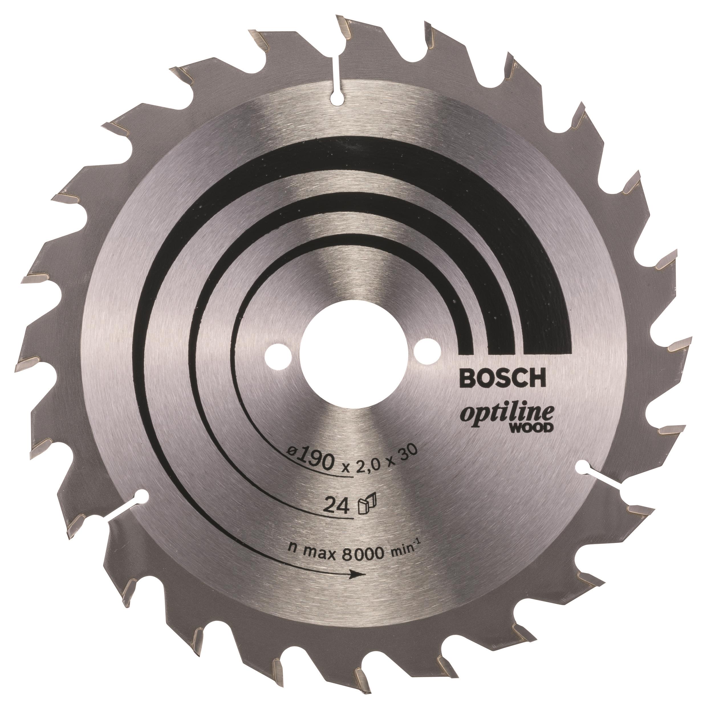 Bosch Pílový kotúč Optiline Wood 190 × 30 × 2,0 mm, 24 2.608.641.185