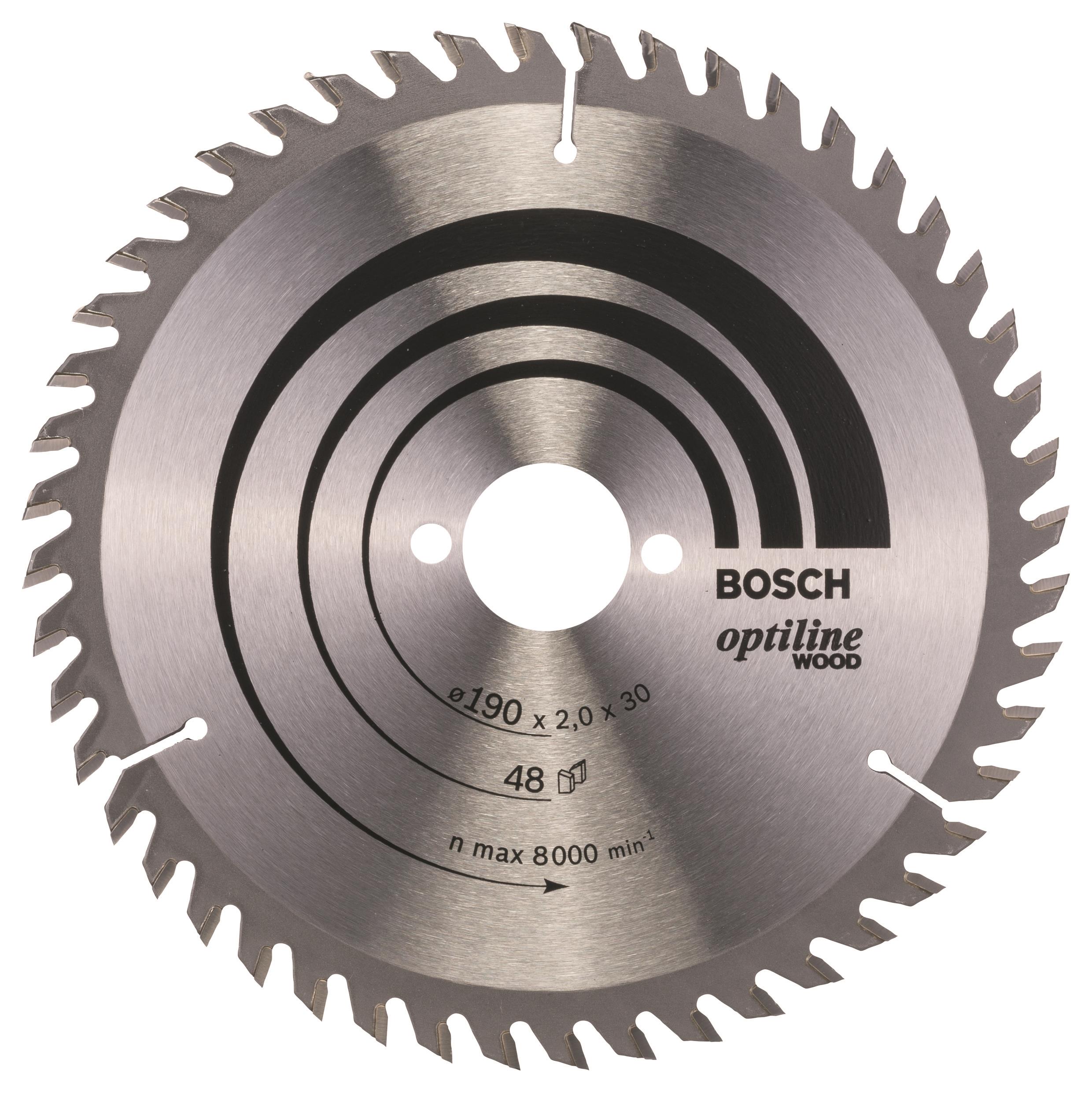 Bosch Pílový kotúč Optiline Wood 190 × 30 × 2,0 mm, 48 2.608.641.186