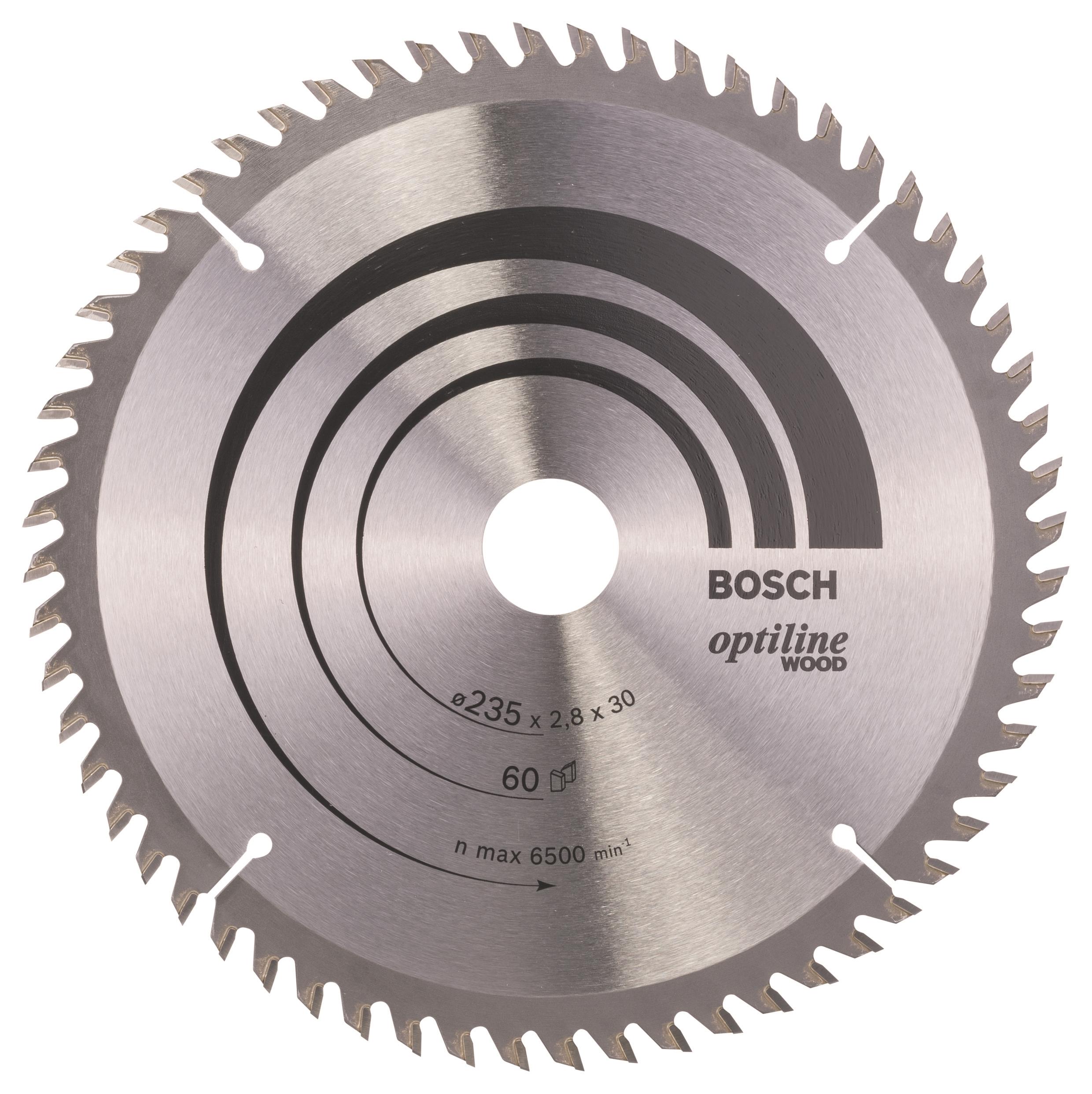 Bosch Pílový kotúč Optiline Wood 235 × 30/25 × 2,8 mm, 60 2.608.641.192
