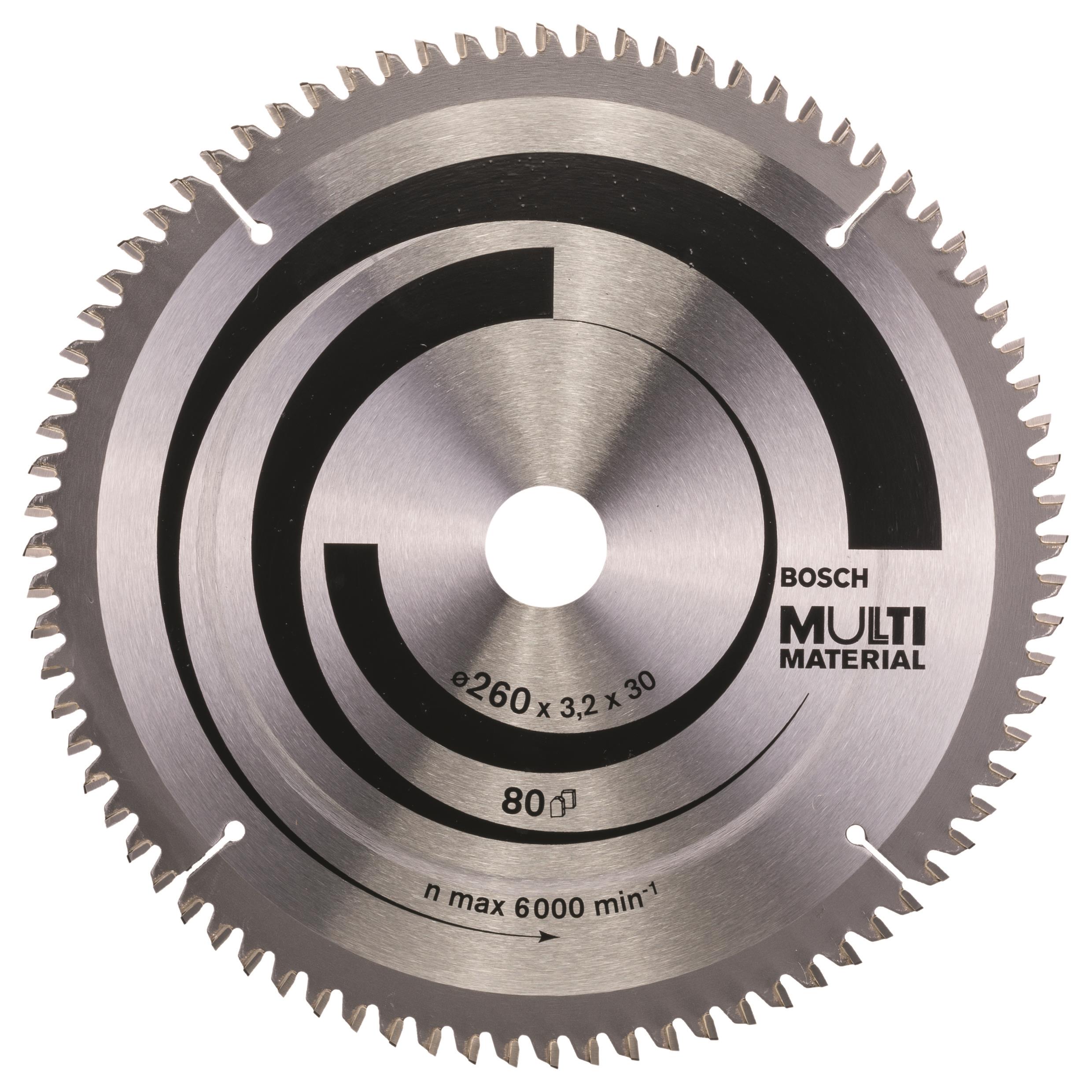 Bosch Pílový kotúč Multi Material 260 × 30 × 3,2 mm; 80 2.608.641.204