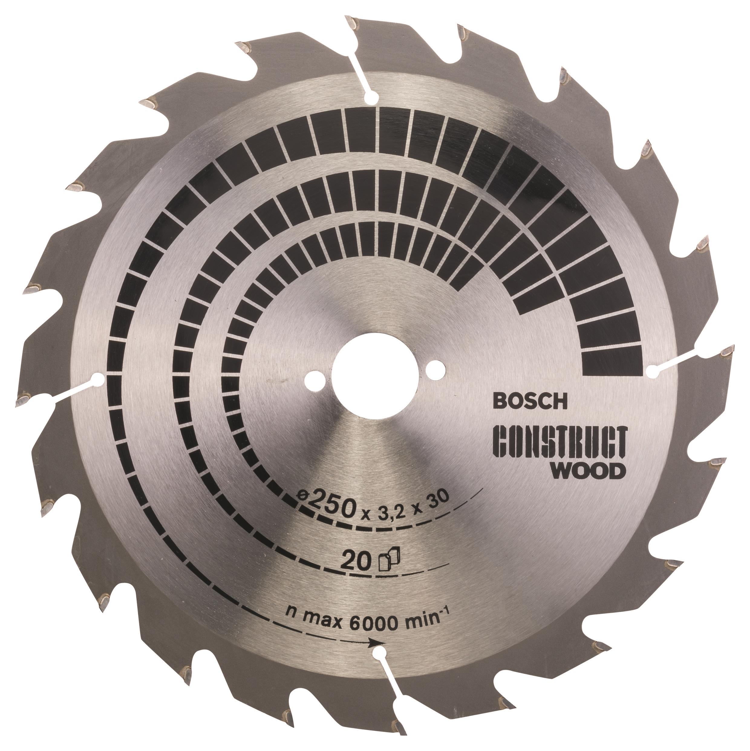 Bosch Pílový kotúč Construct Wood 250 × 30 × 3,2 mm; 20 2.608.641.774