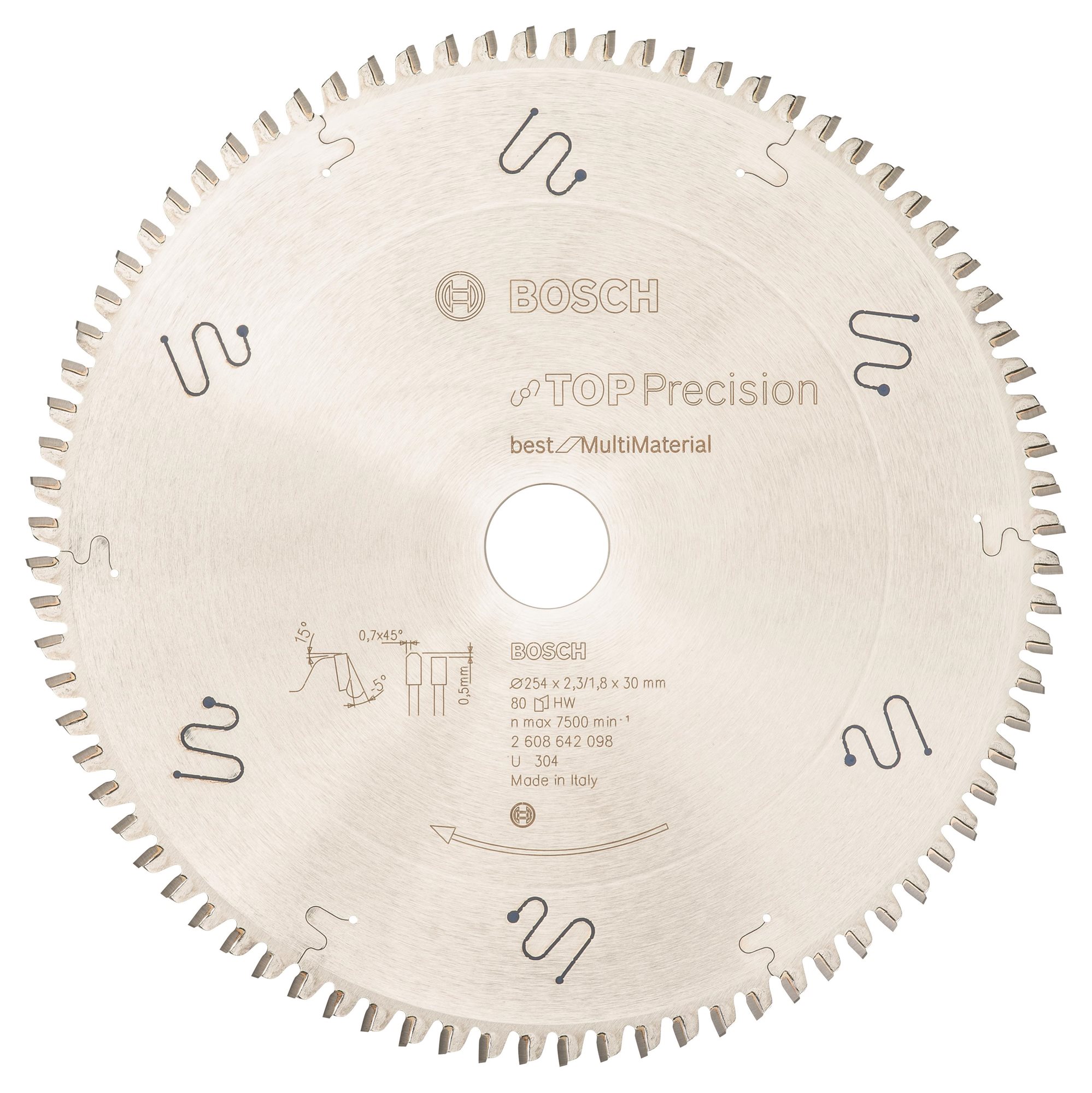 Bosch Pílový kotúč do okružných píl Top Precision Best for Multi Material 254 × 30 × 2,3 mm, 80 2.6