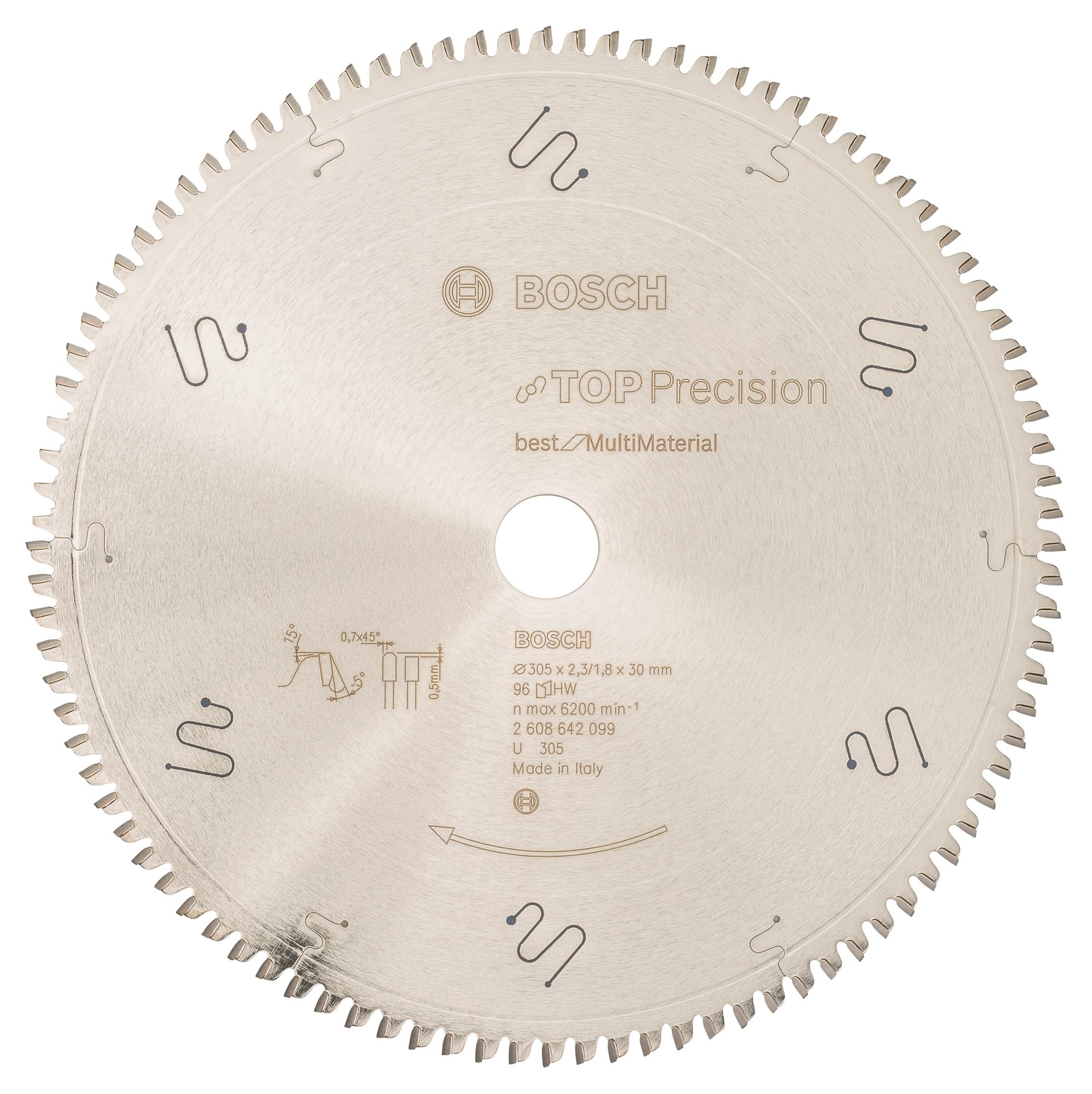 Bosch Pílový kotúč do okružných píl Top Precision Best for Multi Material 305 × 30 × 2,3 mm, 96 2.6