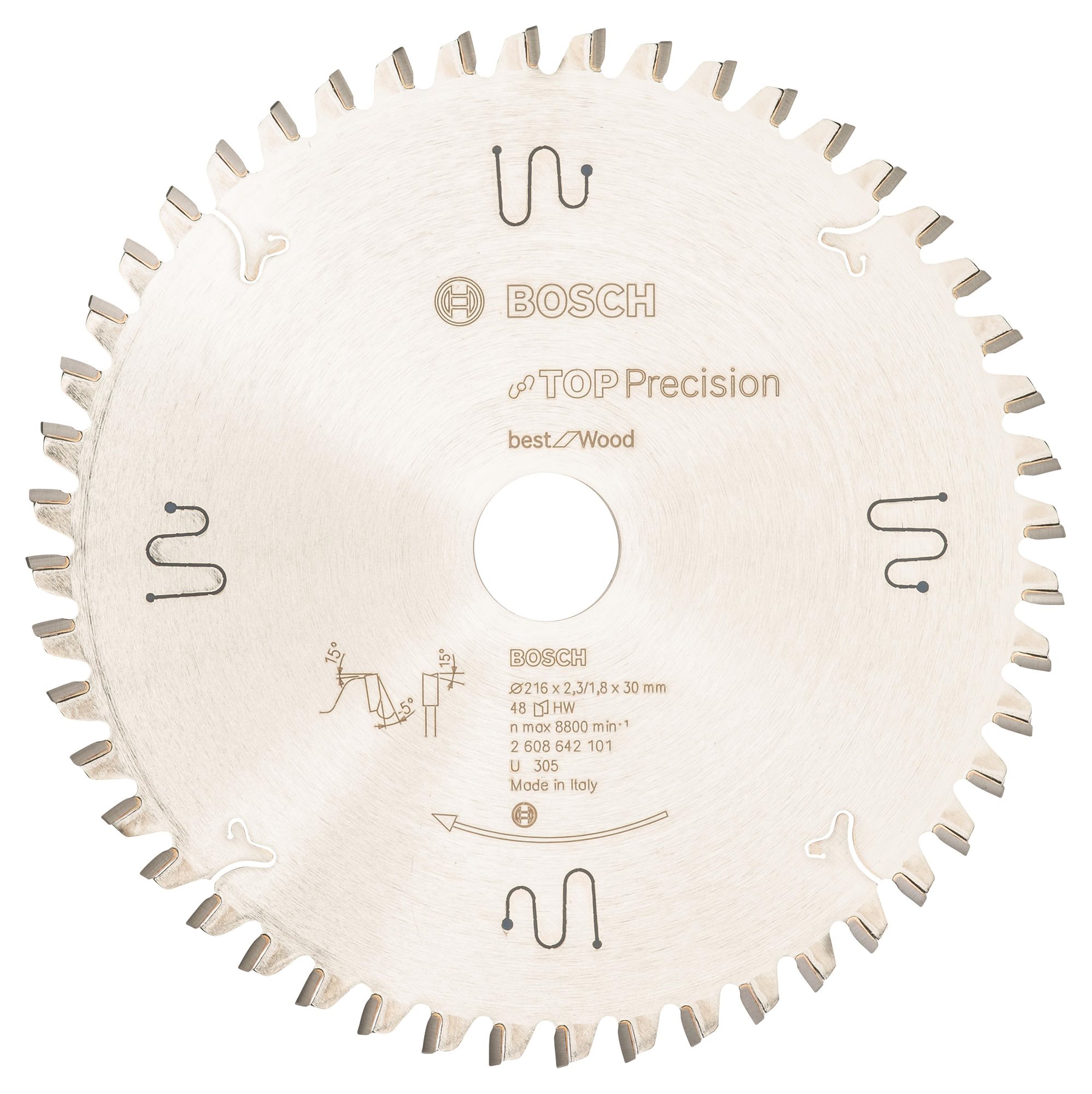 Bosch Pílový kotúč do okružných píl Top Precision Best for Wood 216 × 30 × 2,3 mm, 48 2.608.642.101