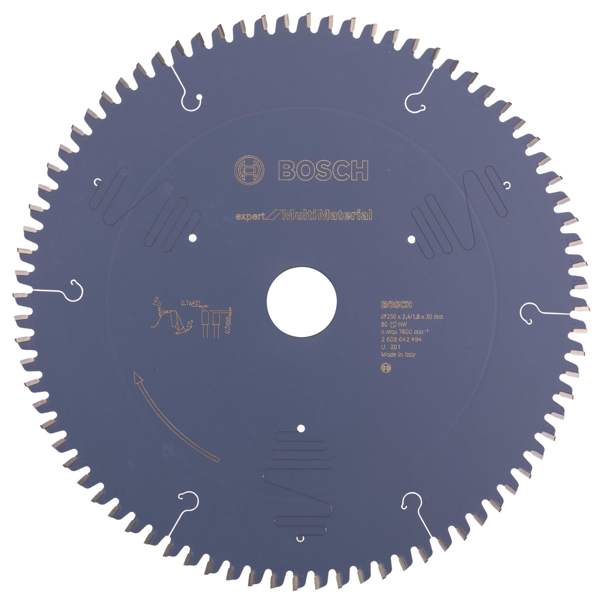 Bosch Pílový kotúč Expert for Multi Material 250 × 30 × 2,4 mm, 80 2.608.642.494