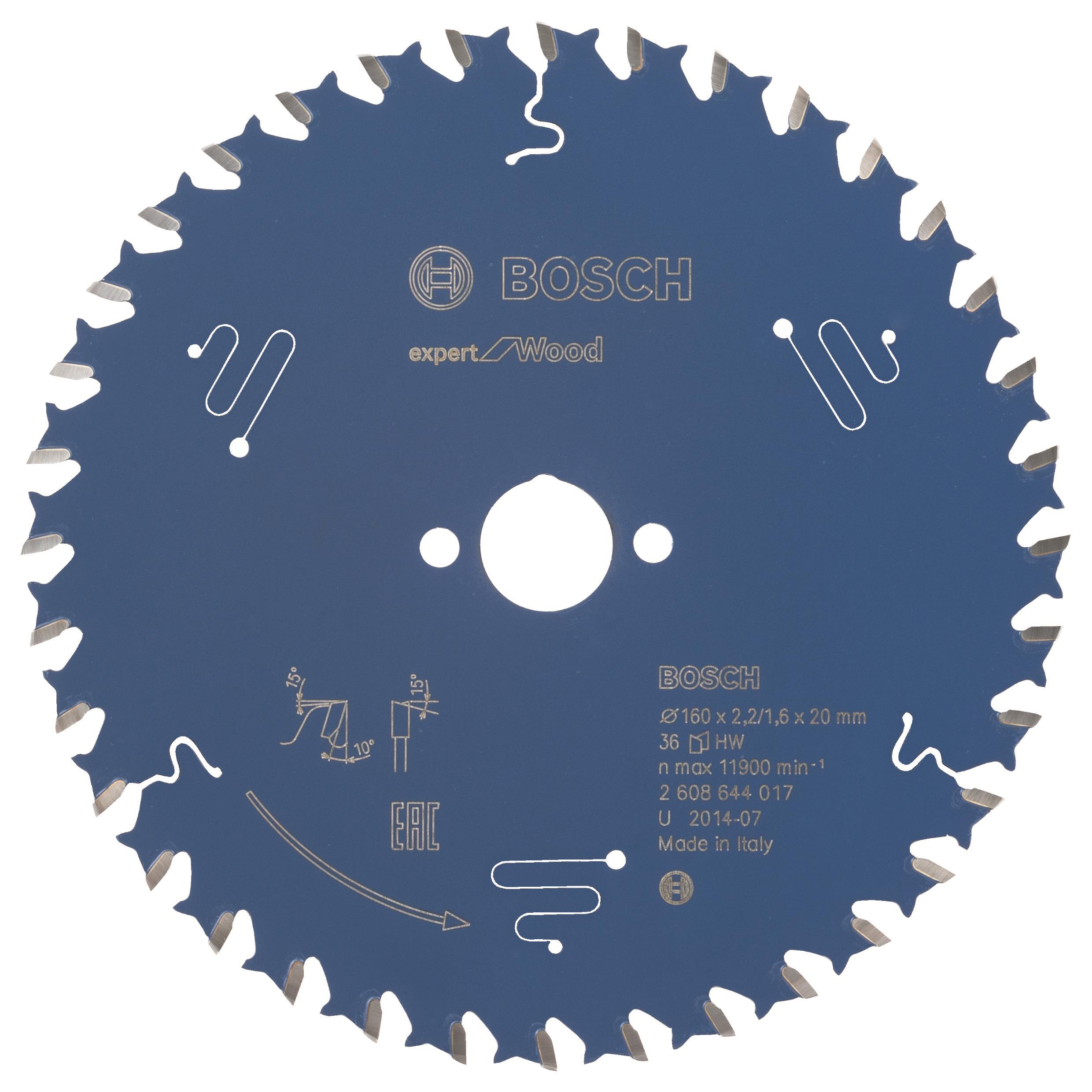 Bosch Pílový kotúč Expert for Wood 160 × 20 × 2,2 mm, 36 2.608.644.017
