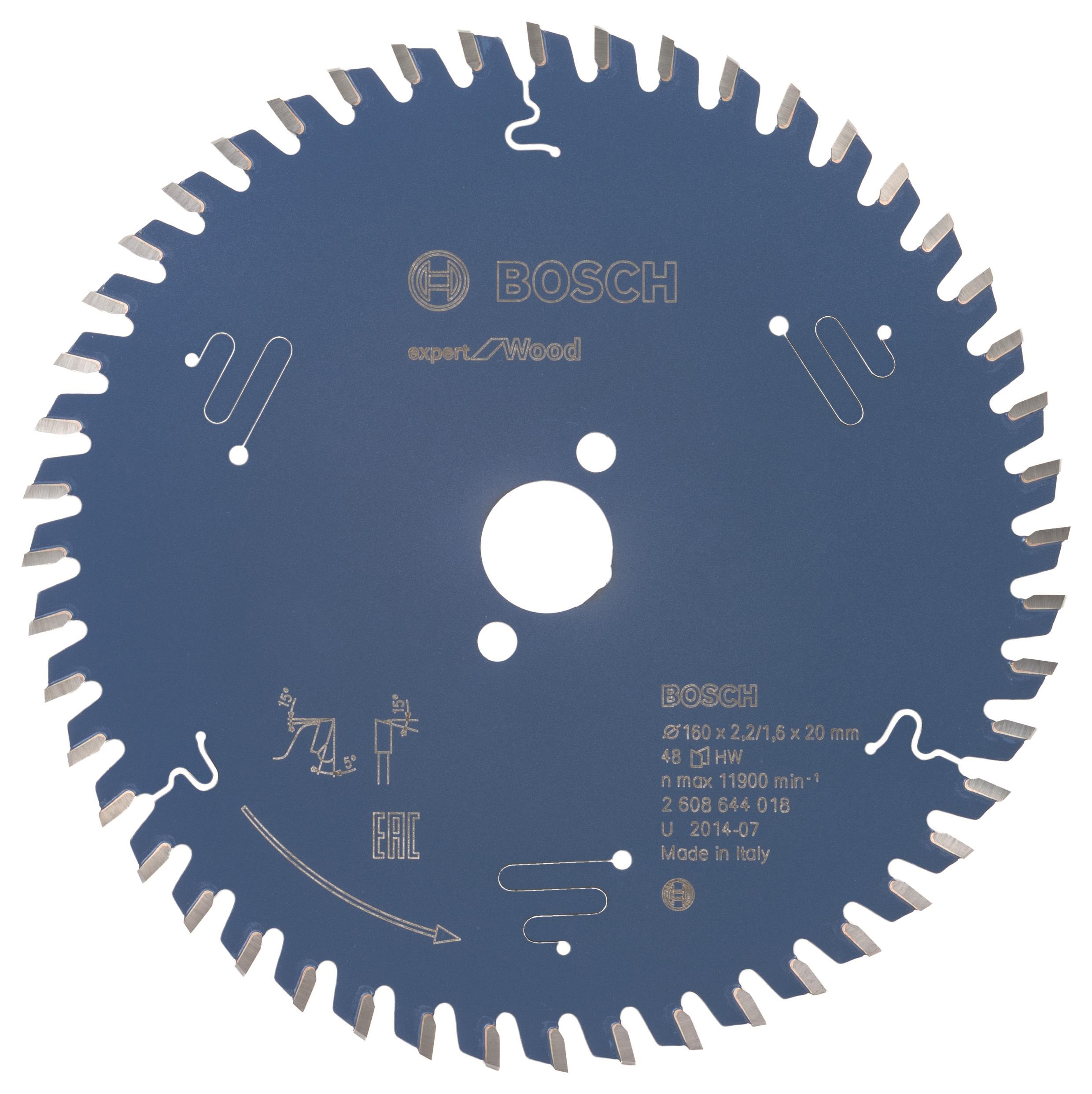 Bosch Pílový kotúč Expert for Wood 160 × 20 × 2,2 mm, 48 2.608.644.018
