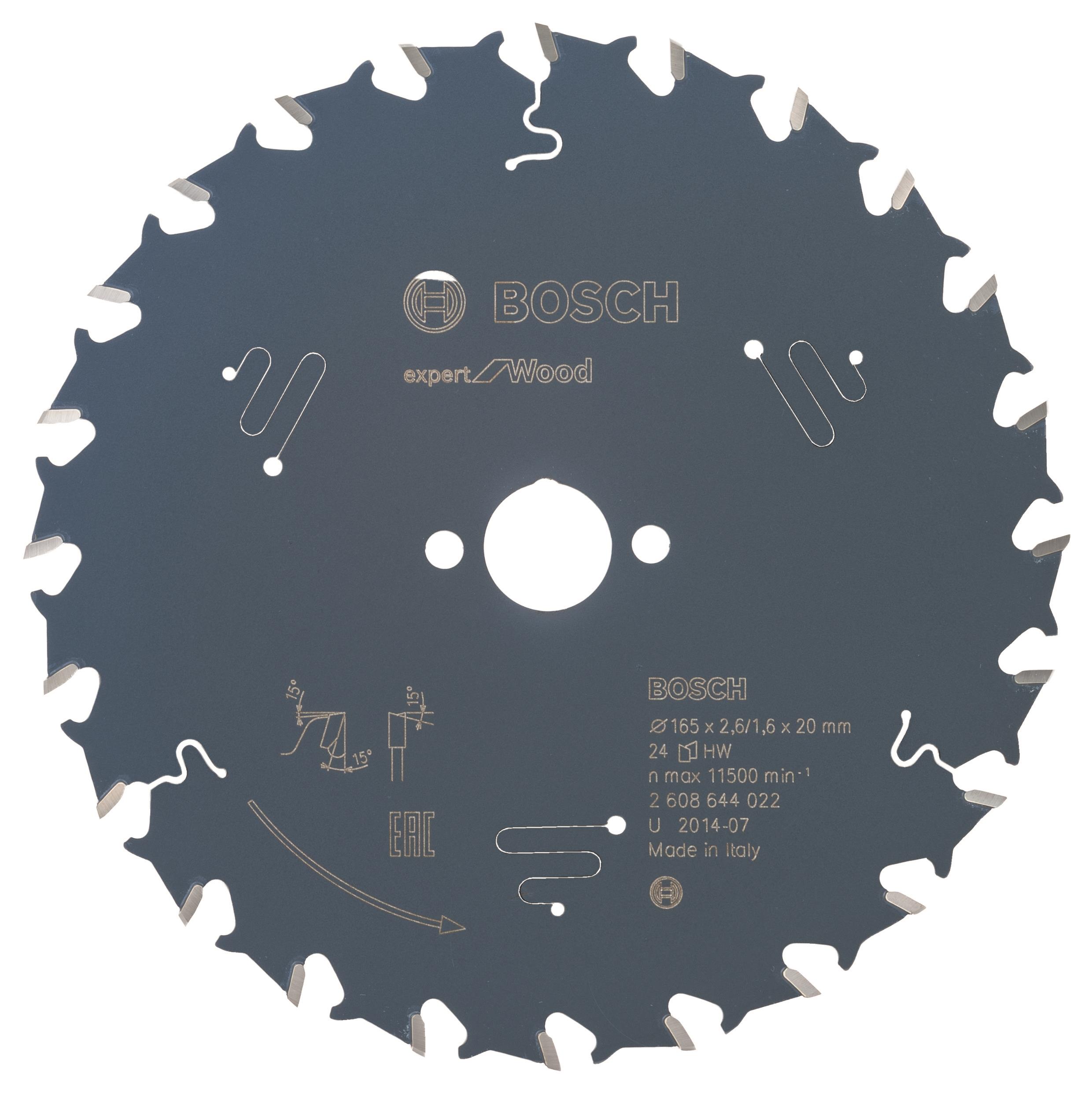 Bosch Pílový kotúč Expert for Wood 165 × 20 × 2,6 mm, 24 2.608.644.022