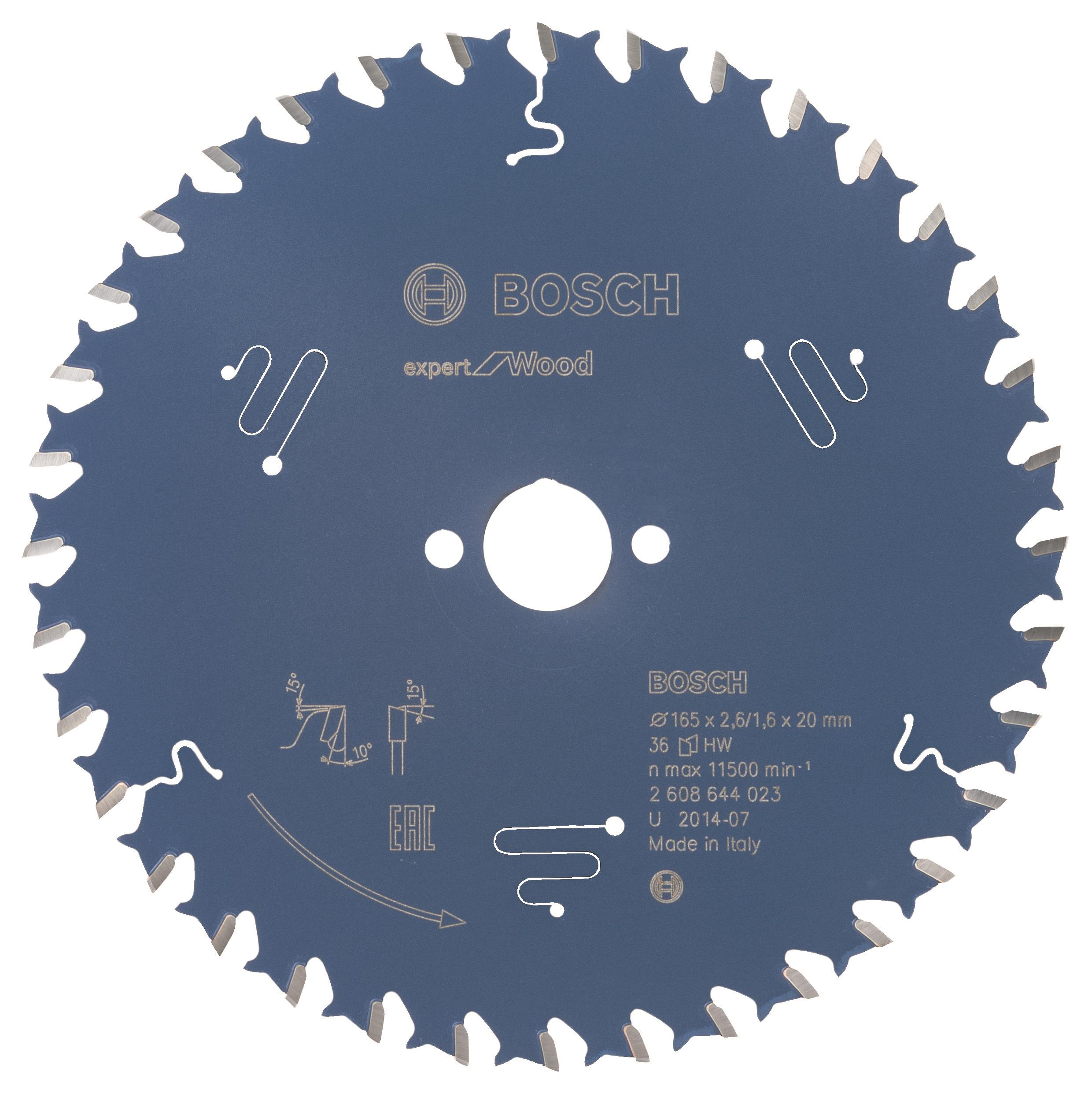 Bosch Pílový kotúč Expert for Wood 165 × 20 × 2,6 mm, 36 2.608.644.023