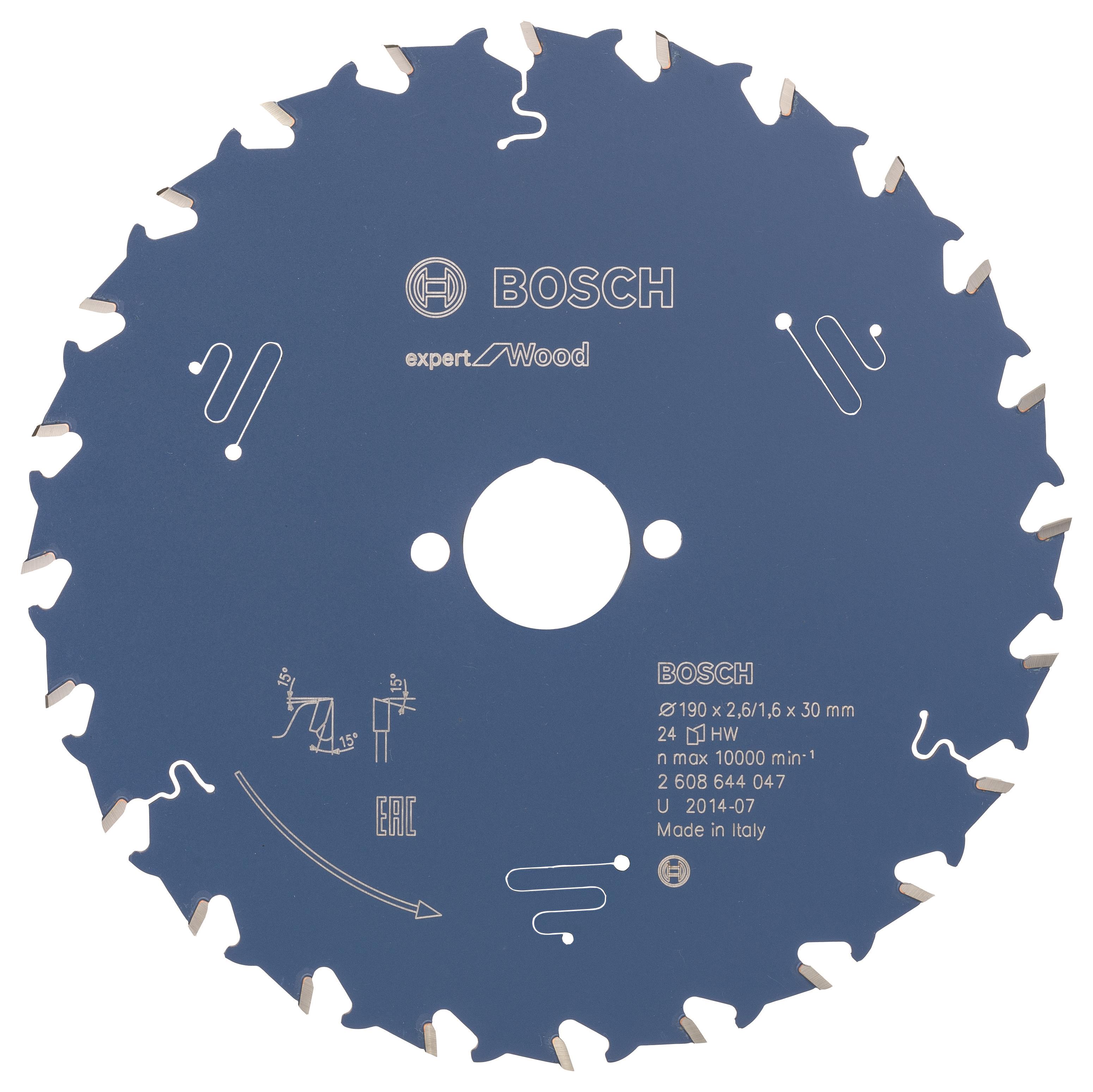Bosch Pílový kotúč Expert for Wood 190 × 30 × 2,6 mm, 24 2.608.644.047