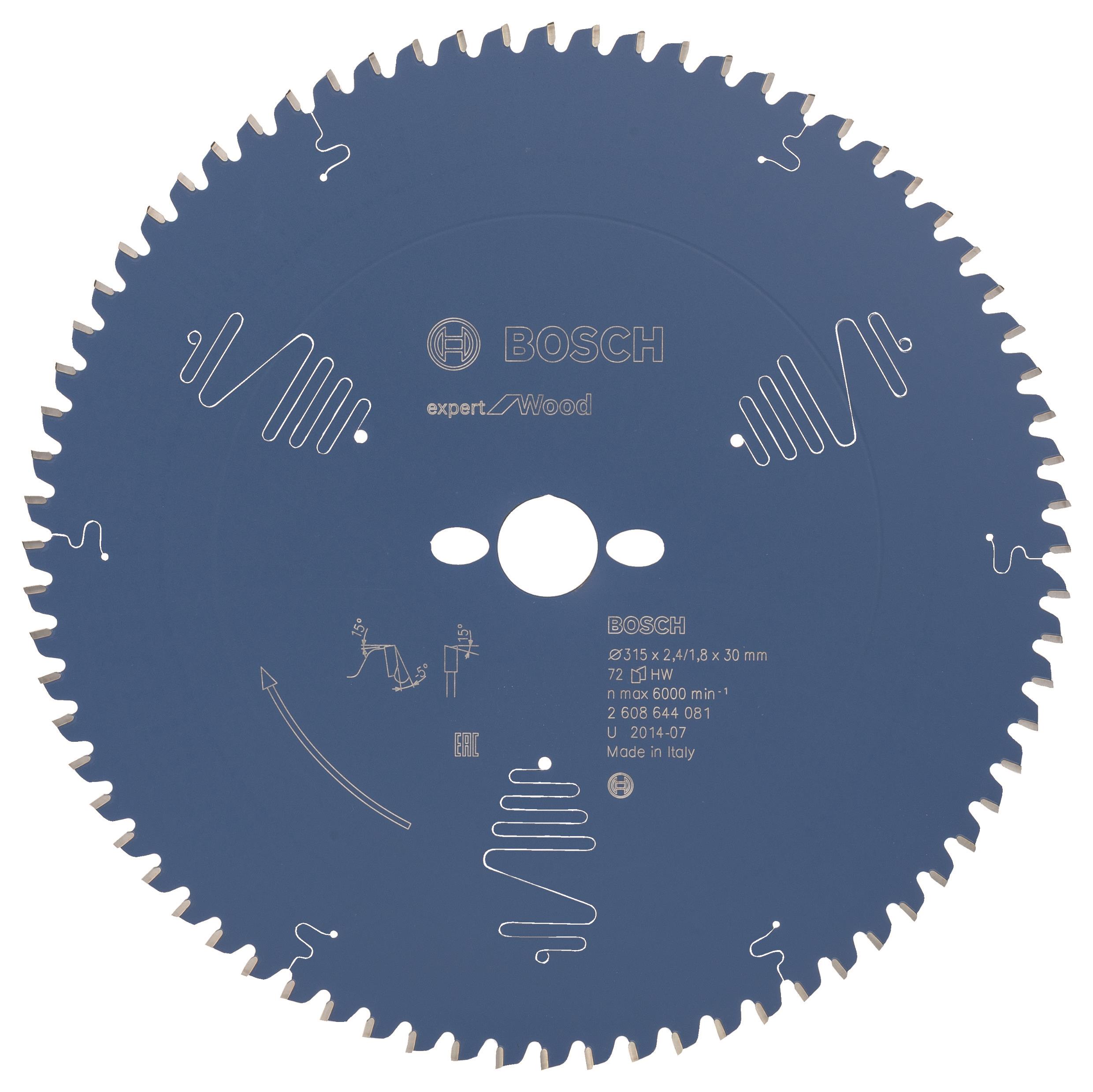 Bosch Pílový kotúč Expert for Wood 315 × 30 × 2,4 mm, 72 2.608.644.081
