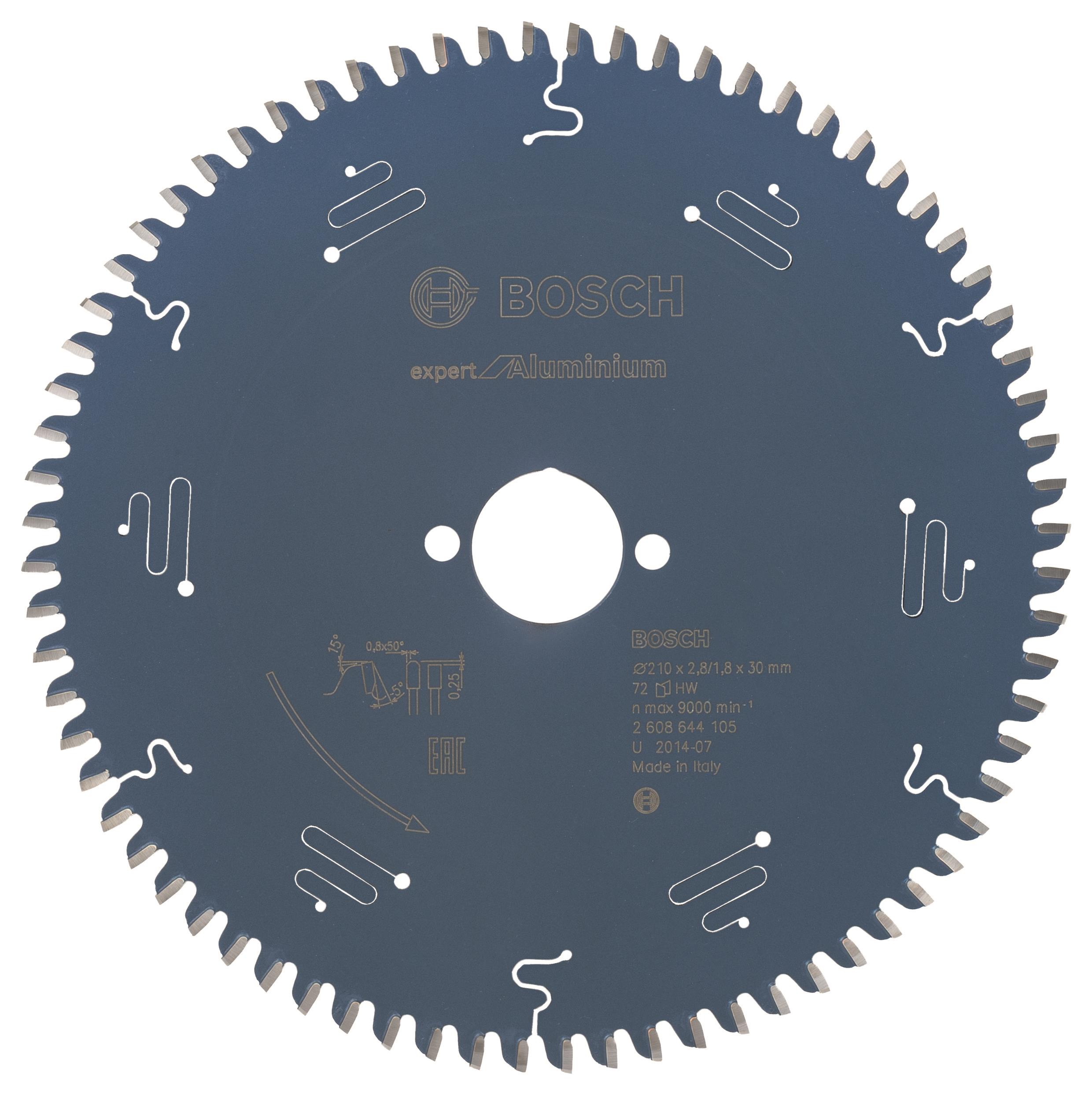 Bosch Pílový kotúč Expert for Aluminium 210 × 30 × 2,8 mm, 72 2.608.644.105