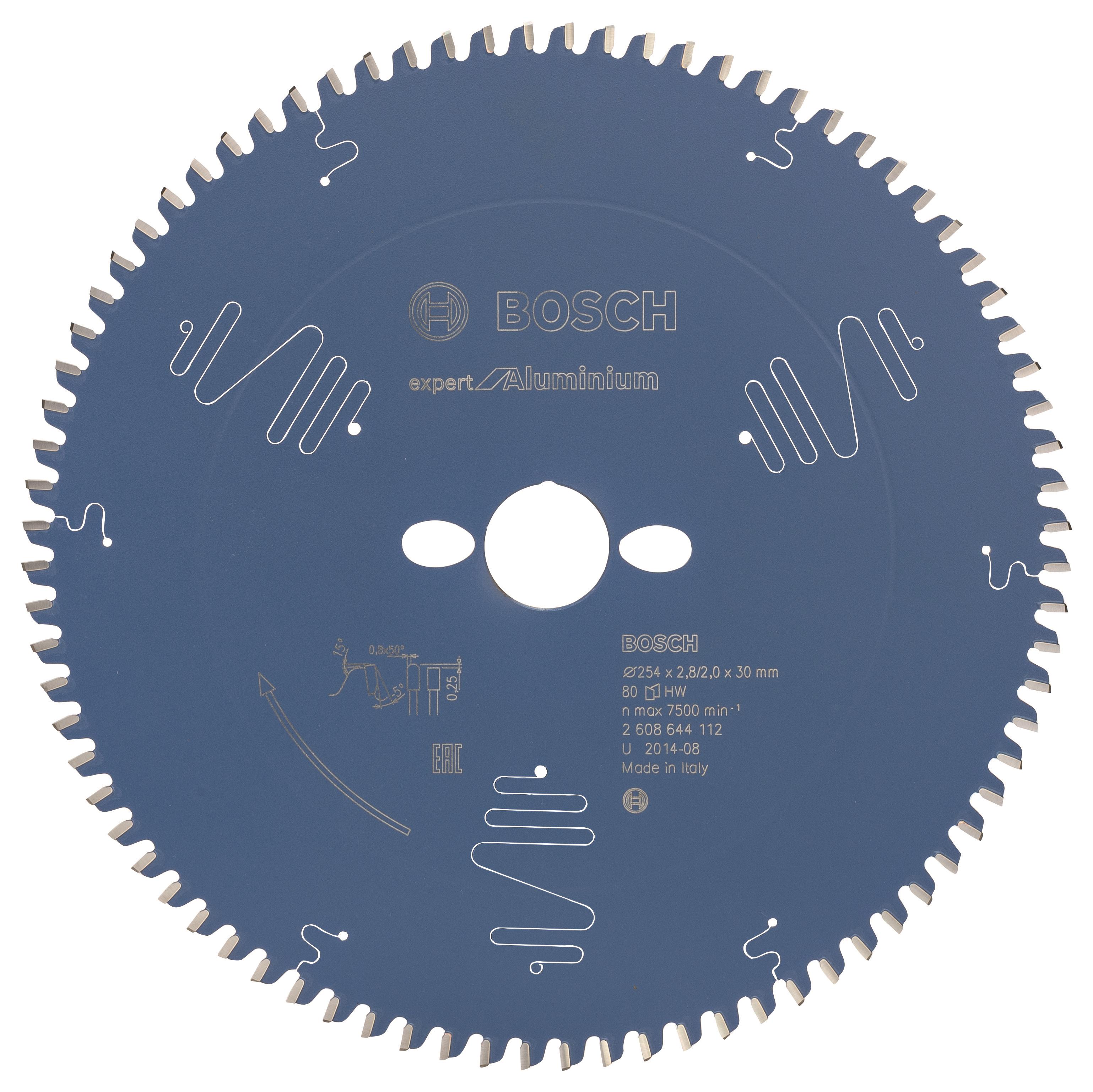 Bosch Pílový kotúč Expert for Aluminium 254 × 30 × 2,8 mm, 80 2.608.644.112