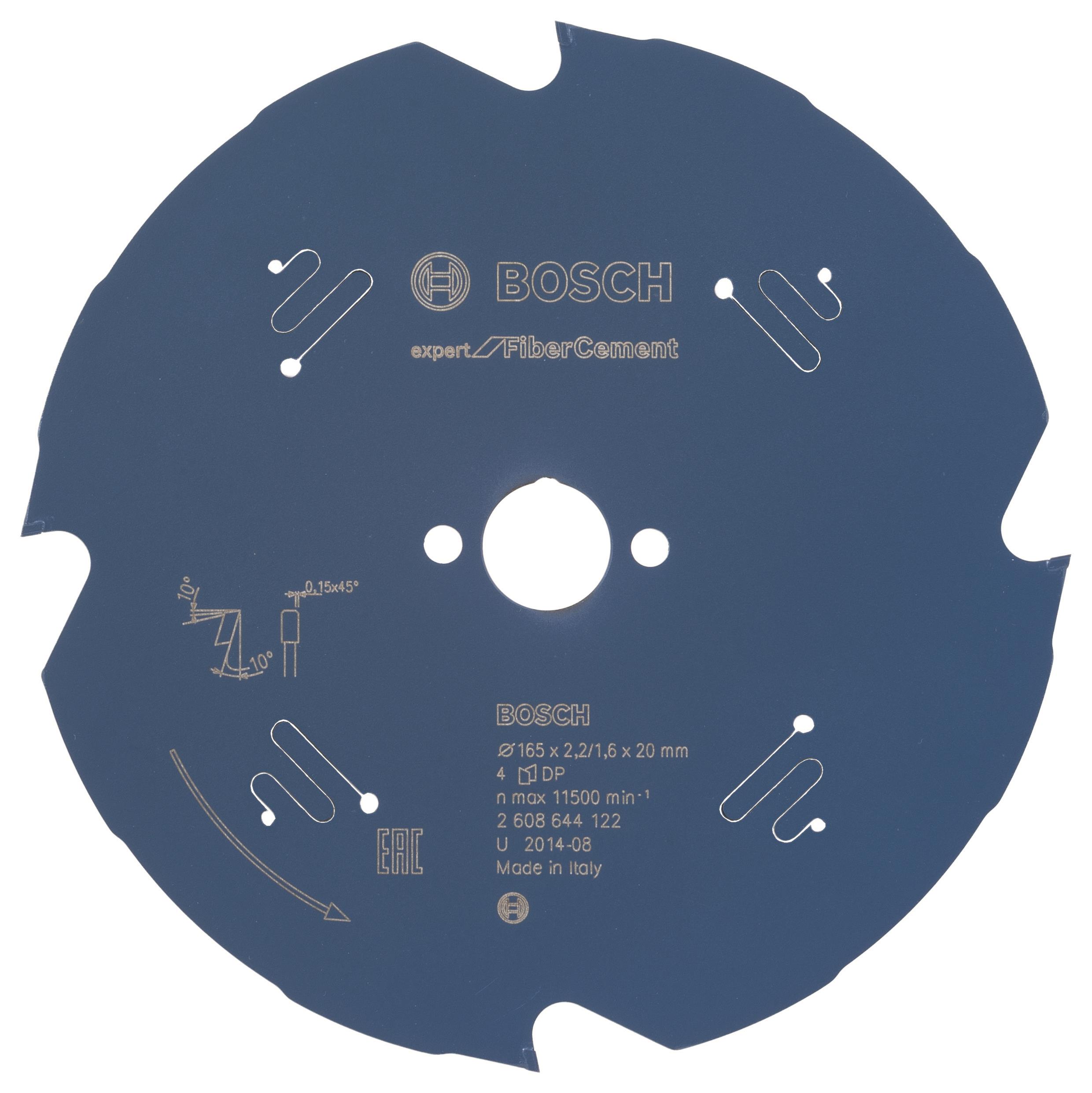 Bosch Pílový kotúč Expert for Fibre Cement 165 × 20 × 2,2 mm, 4 2.608.644.122