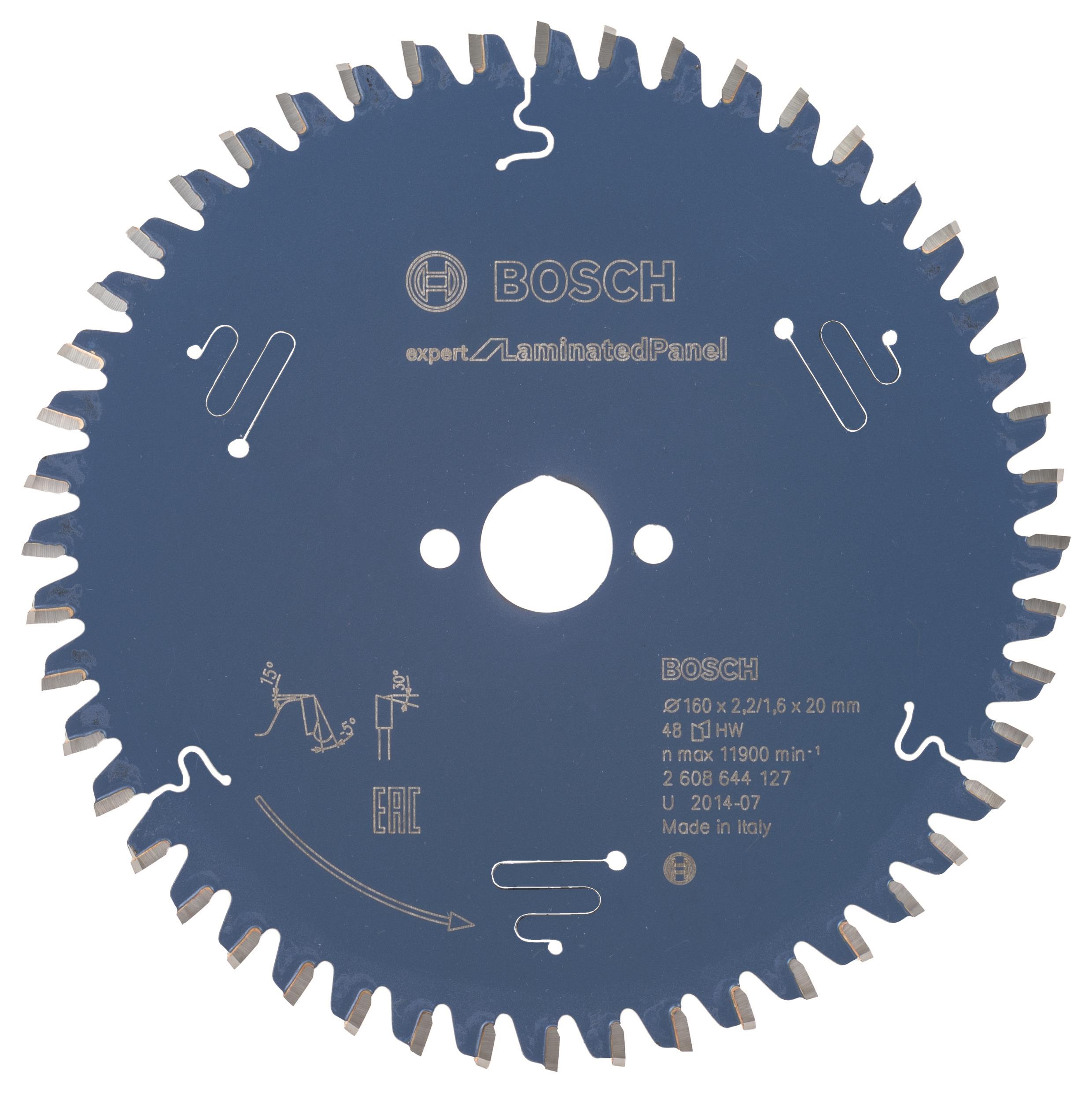Bosch Pílový kotúč Expert for Laminated Panel 160 × 20 × 2,2 mm, 48 2.608.644.127