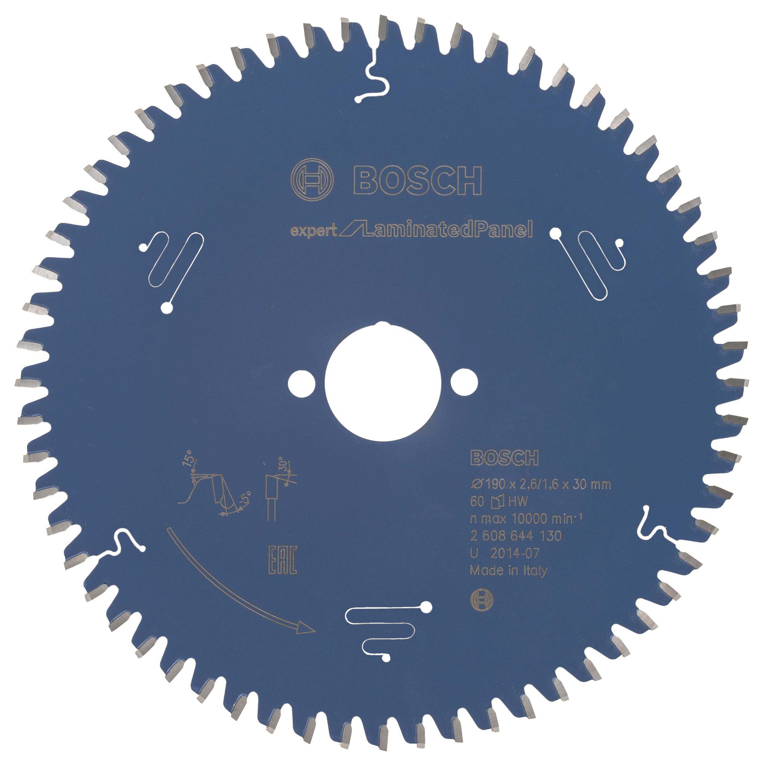 Bosch Pílový kotúč Expert for Laminated Panel 190 × 30 × 2,6 mm, 60 2.608.644.130