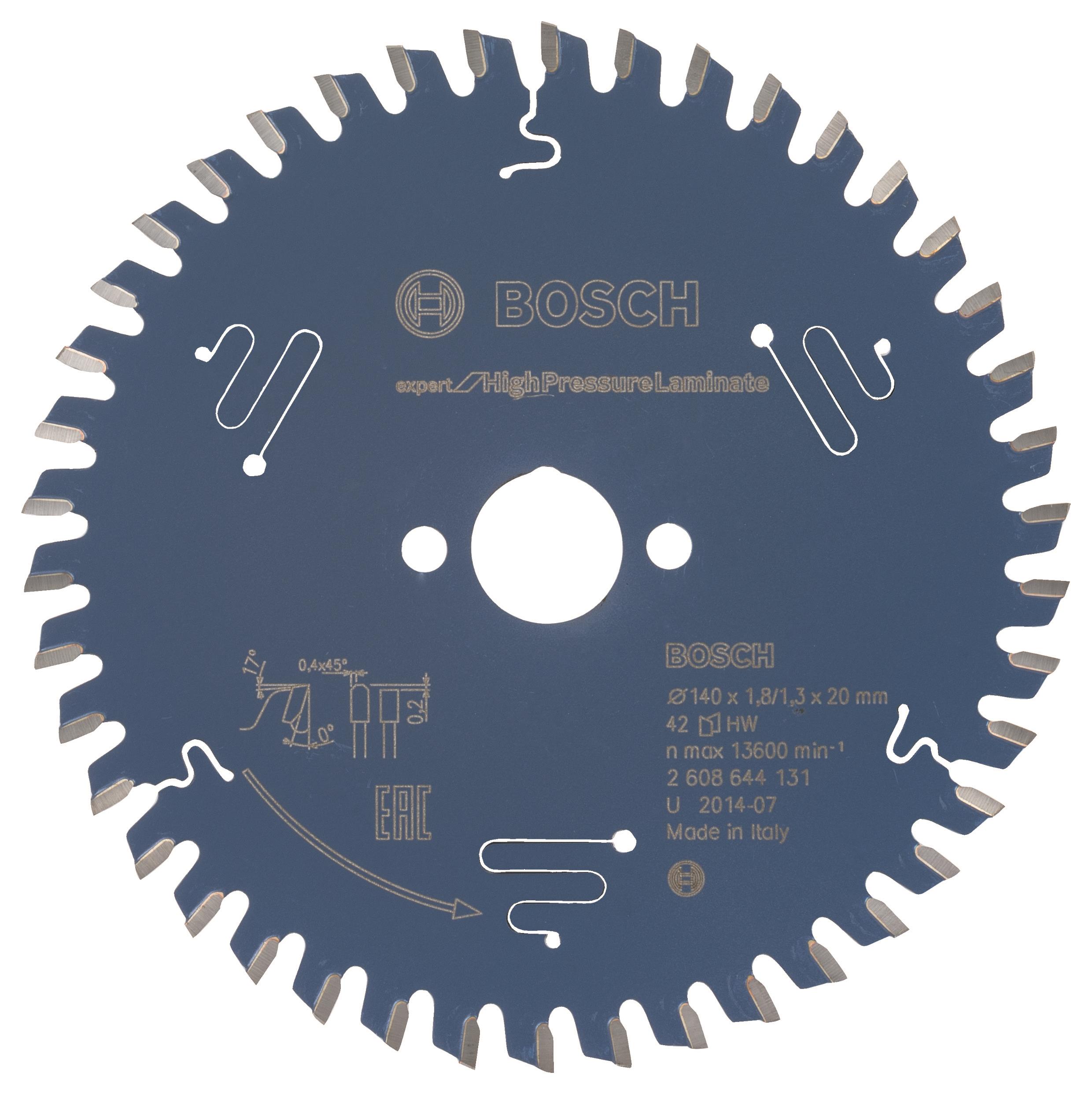 Bosch Pílový kotúč Expert for High Pressure Laminate 140 × 20 × 1,8 mm, 42 2.608.644.131