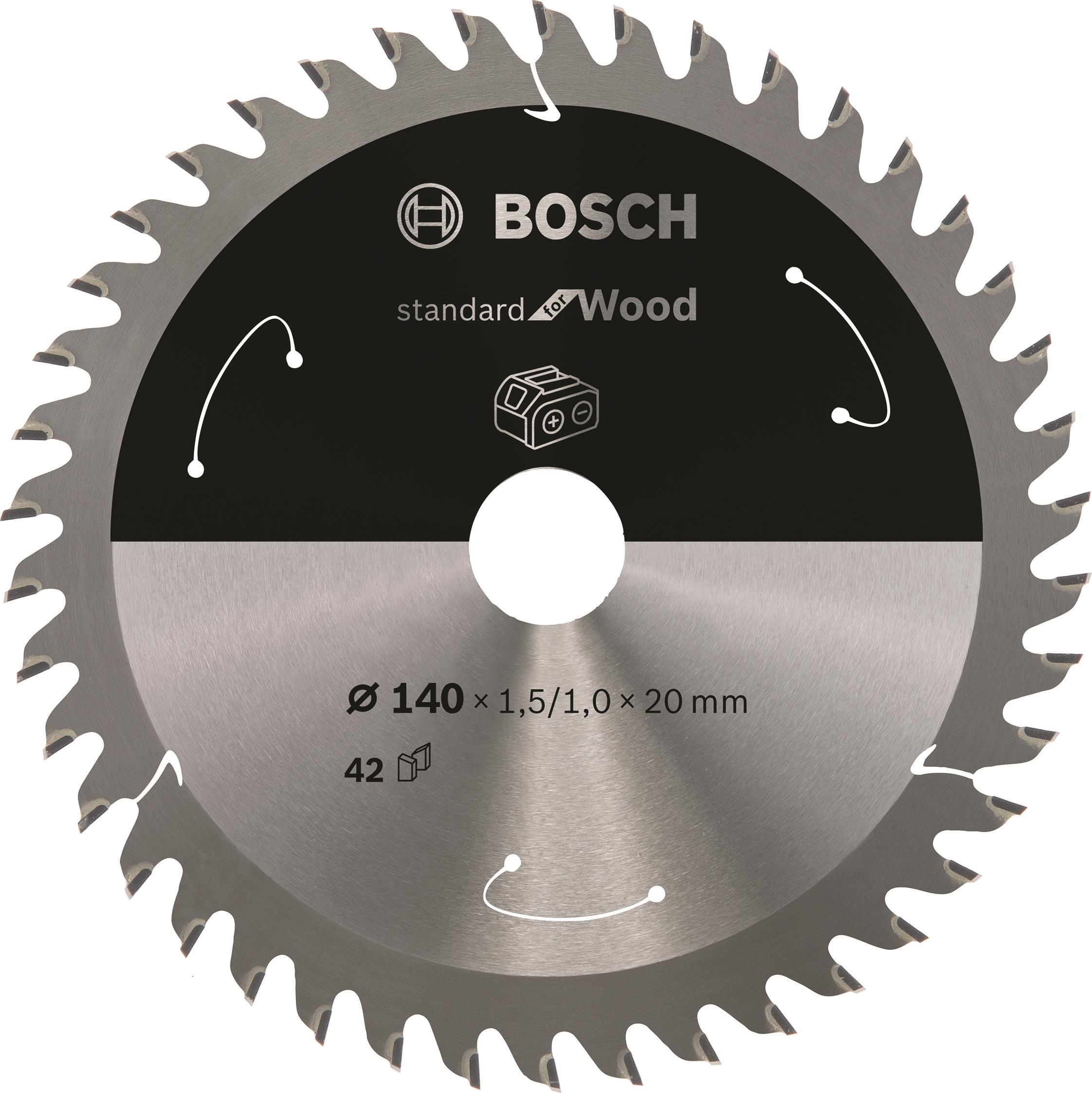 Bosch Pílový kotúč Standard for Wood pre akumulátorové píly 140 × 1,5/1 × 20 T42 2.608.837.672